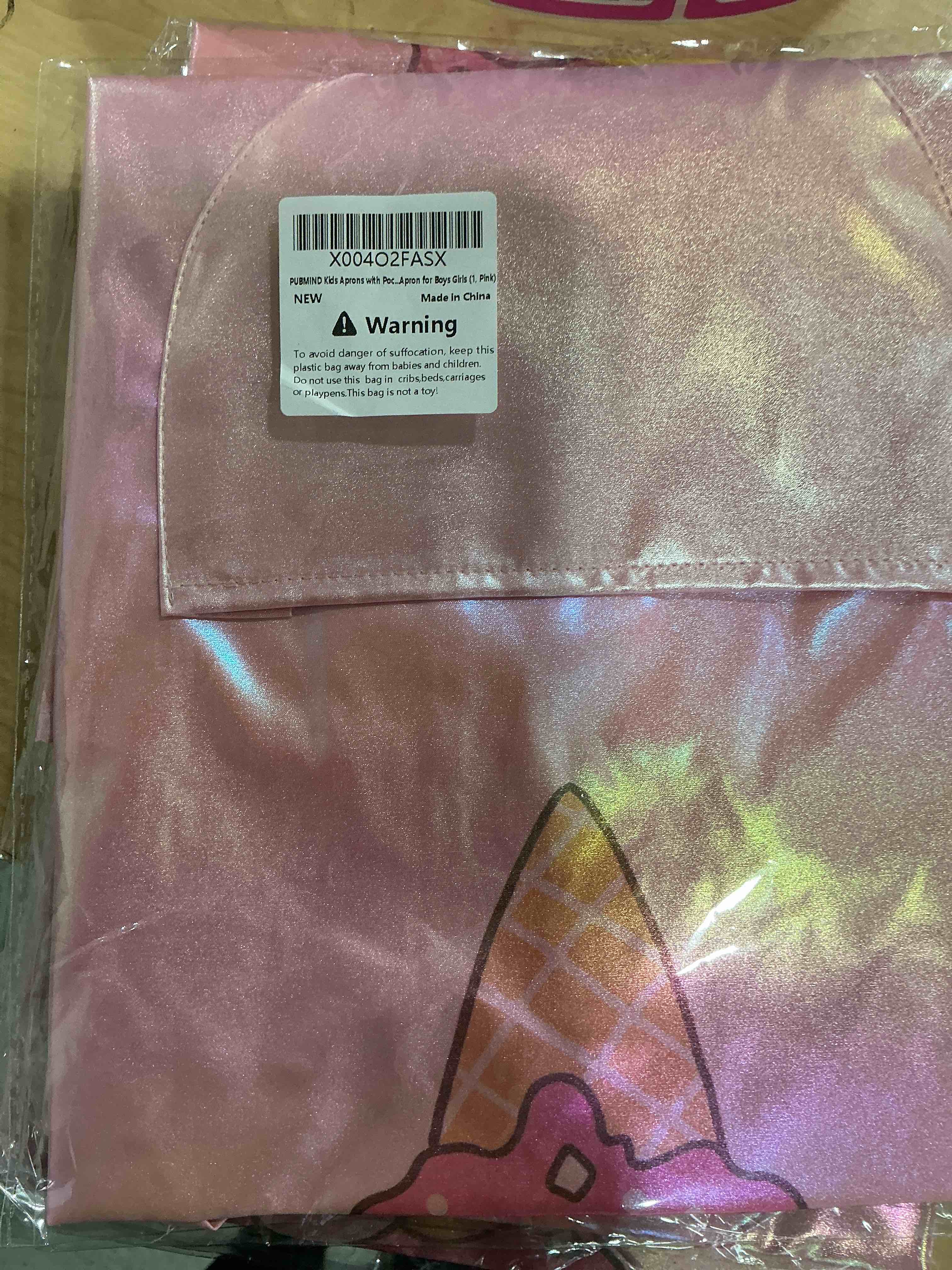 Condition photo showing New/Like New for kids aprons with pocket cooking baking kitchen art cute chef apron for boys girls pink 1