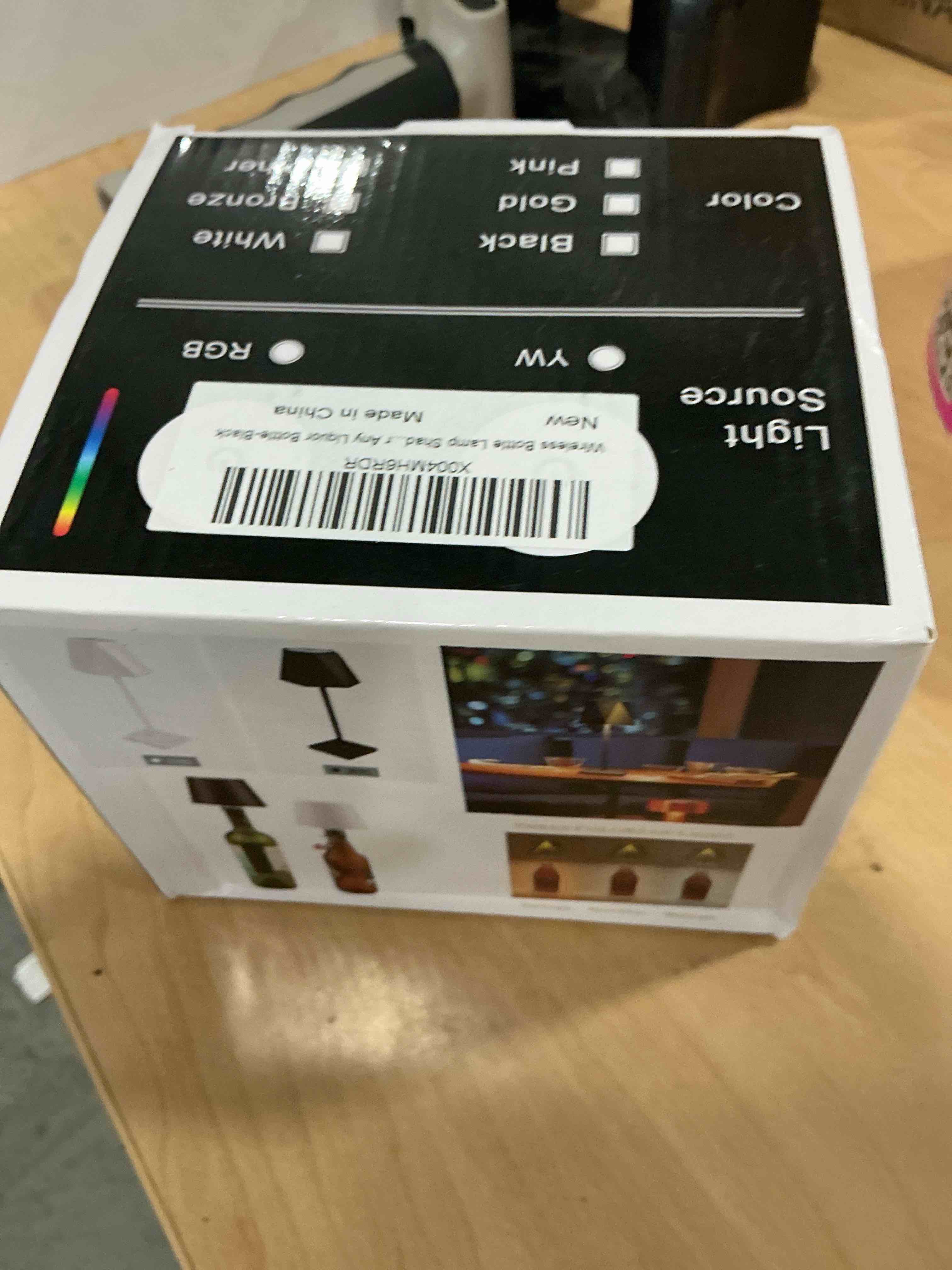 Condition photo showing New/Like New for 2025 new wireless bottle lamp - led bottle lights for liquor & wine bottles, cordless lampshade, whiskey bottle top light, bottle stopper night light kit, rechargeable 3-tone touch-dimmable