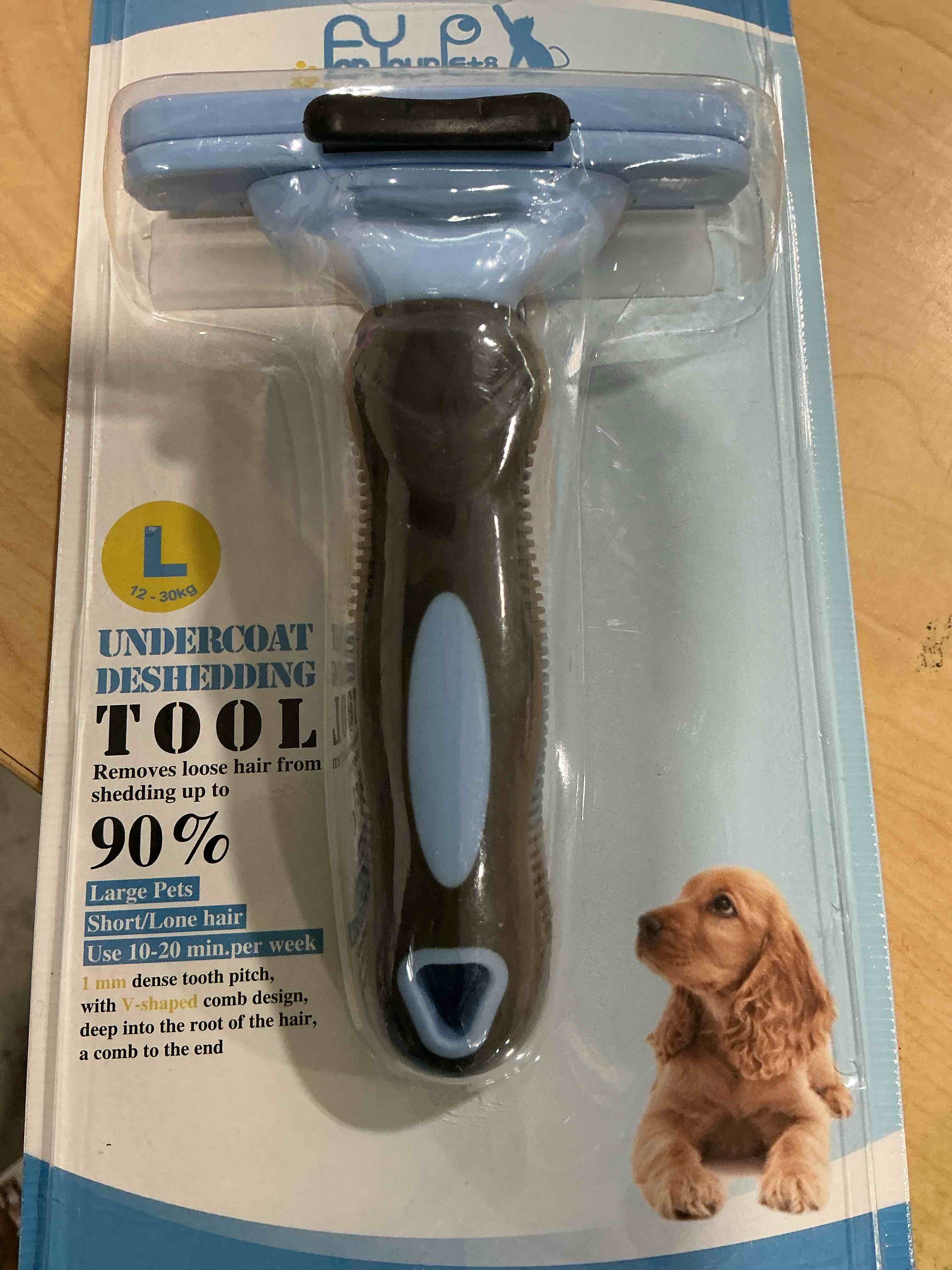 Condition photo showing New/Like New for gonicc pdt- 1001 professional pet de shedding comb tool blue for large and medium dogs