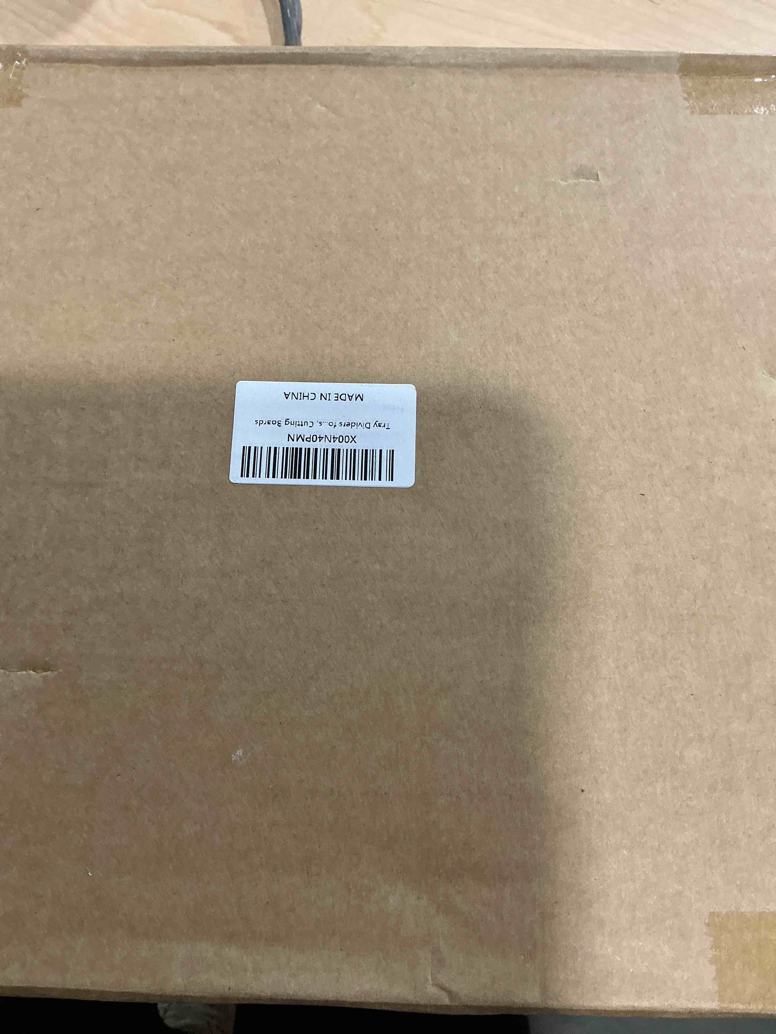 Condition photo showing New/Like New for racgrul tray dividers for kitchen cabinets, cabinet dividers with sloped design for round plates, sheet pan organizer for cutting boards, lids, bakeware, fits most cabinets