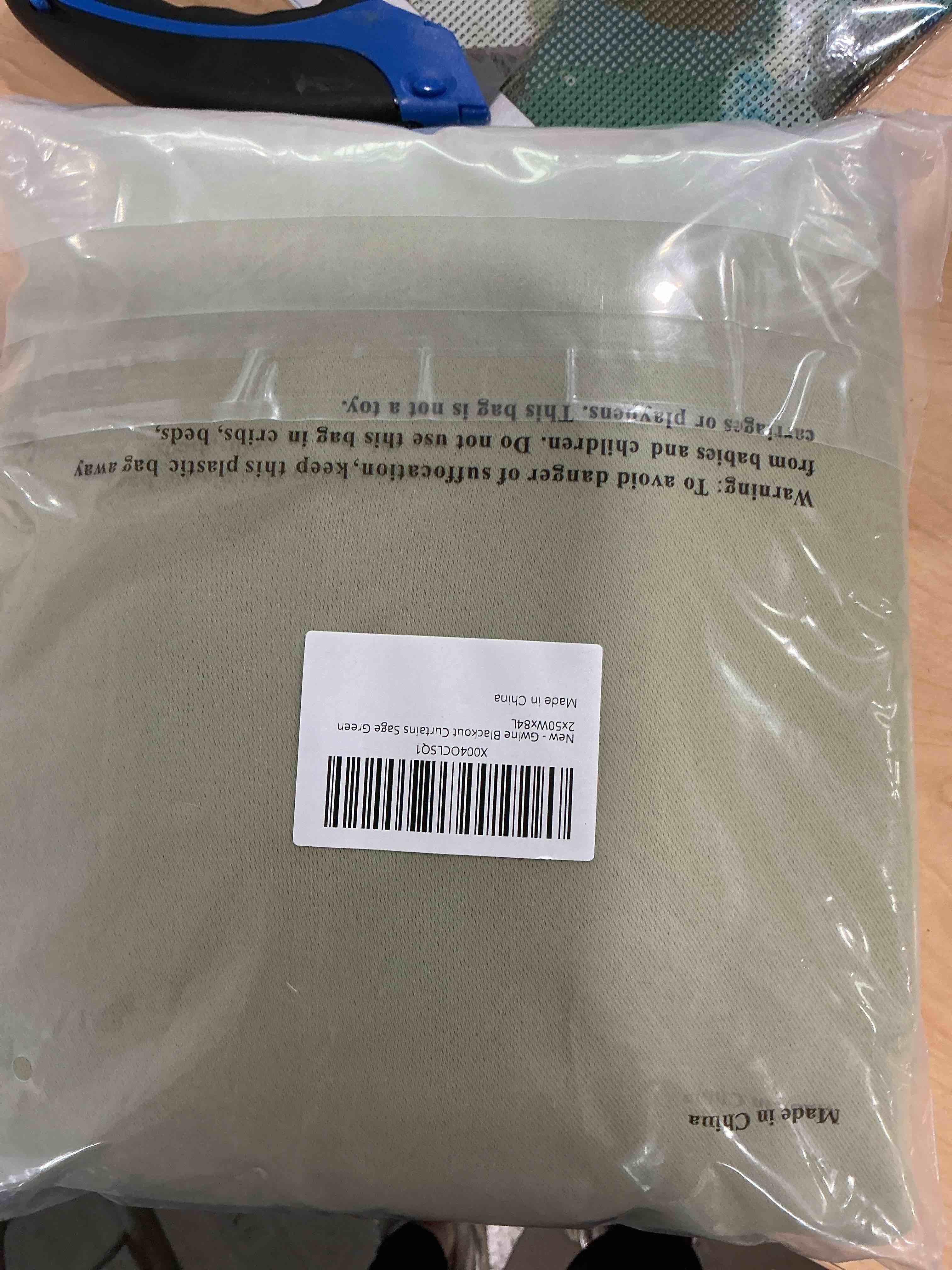 Condition photo showing Brand New for gwine sage green blackout curtains for bedroom 84 inches long 2 panels set, solid noise reducing thermal insulated blackout curtains for living room with rod pocket, each 50" wx84 l sage green 50"w x 84"l (pack of 2)