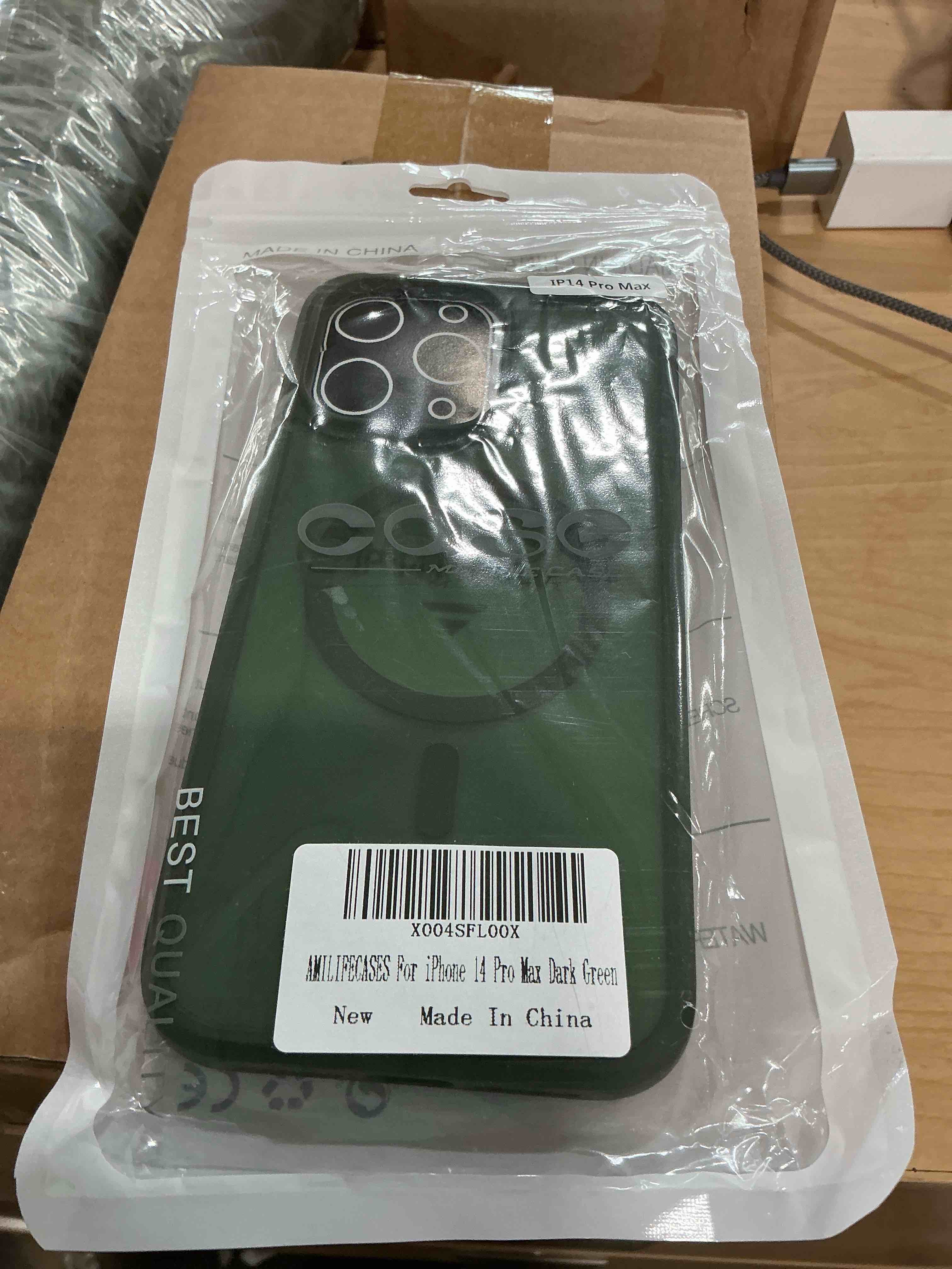 Condition photo showing Brand New for magnetic for iphone 14 pro max case - compatible with magsafe - military grade drop protection - slim anti-scratch translucent shockproof phone cover 6.7" - dark green