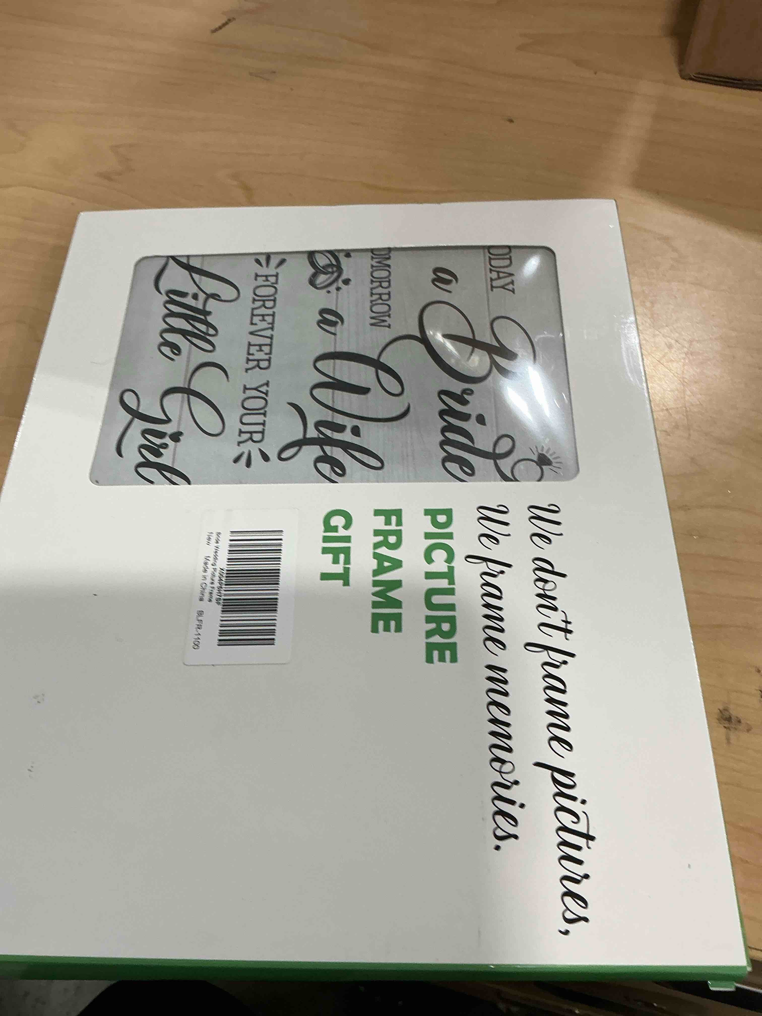 Condition photo showing Brand New for yudarte mother of the bride gifts from daughter - engraved picture frame 4x6 inches for wedding, engagement,bridal shower - today a bride,tomorrow a wife,forever your little girl