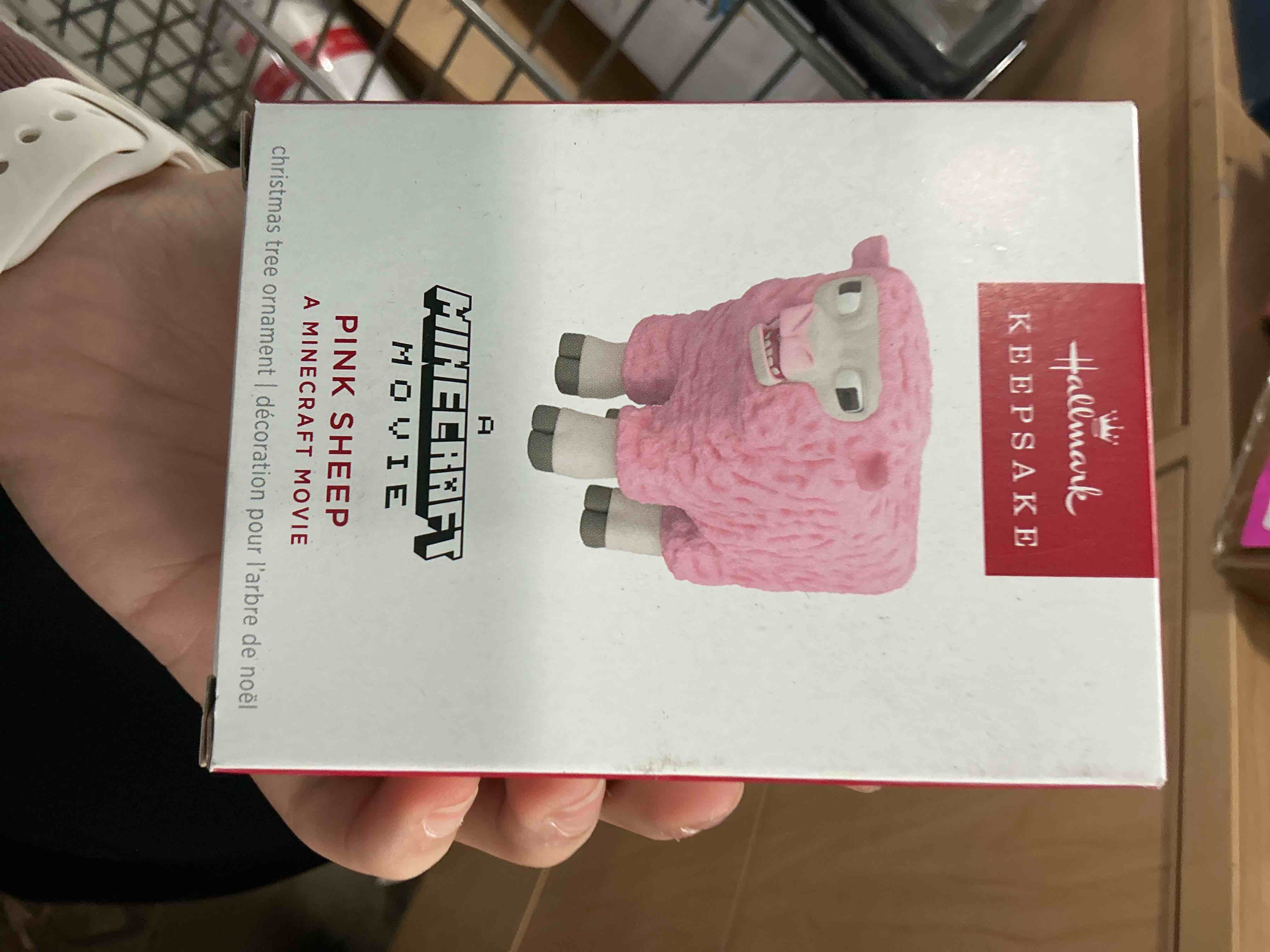 Condition photo showing Brand New for hallmark keepsake minecraft christmas ornament, a minecraft movie pink sheep, gifts for gamers