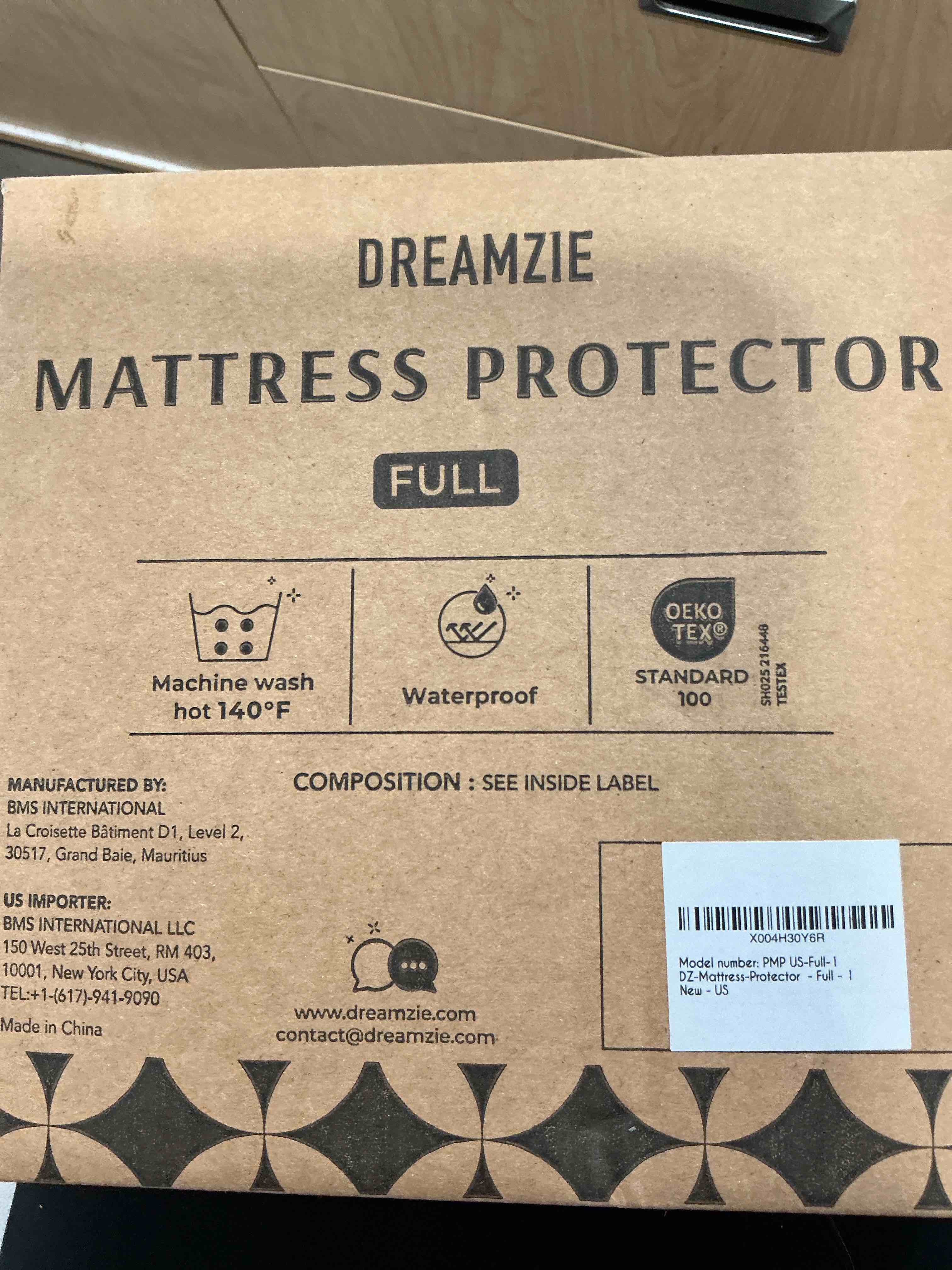 Condition photo showing Brand New for full size waterproof mattress protector - noiseless, breathable, machine washable fitted mattress cover with deep pocket up to 15”