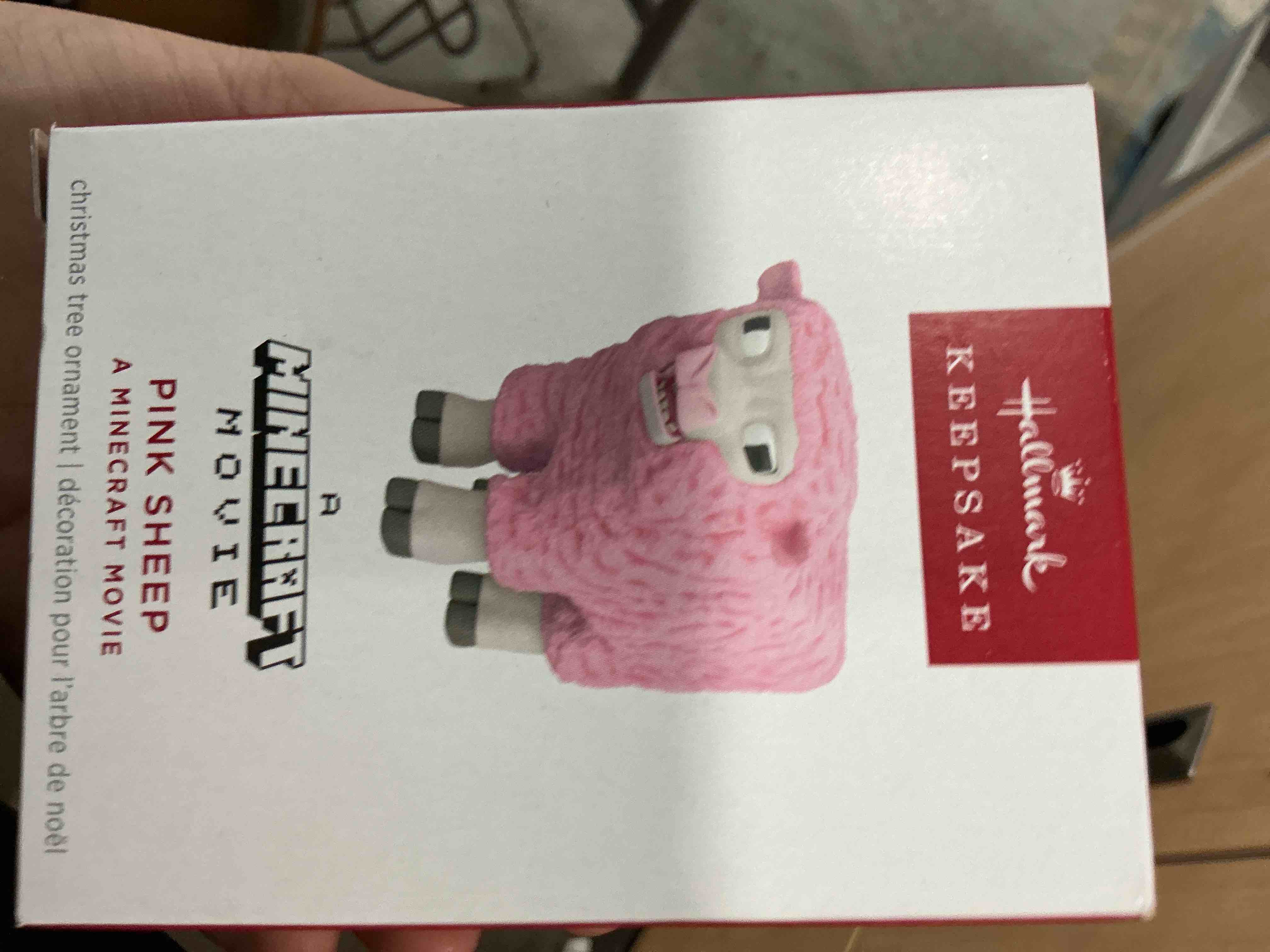 Condition photo showing Brand New for hallmark keepsake minecraft christmas ornament, a minecraft movie pink sheep, gifts for gamers