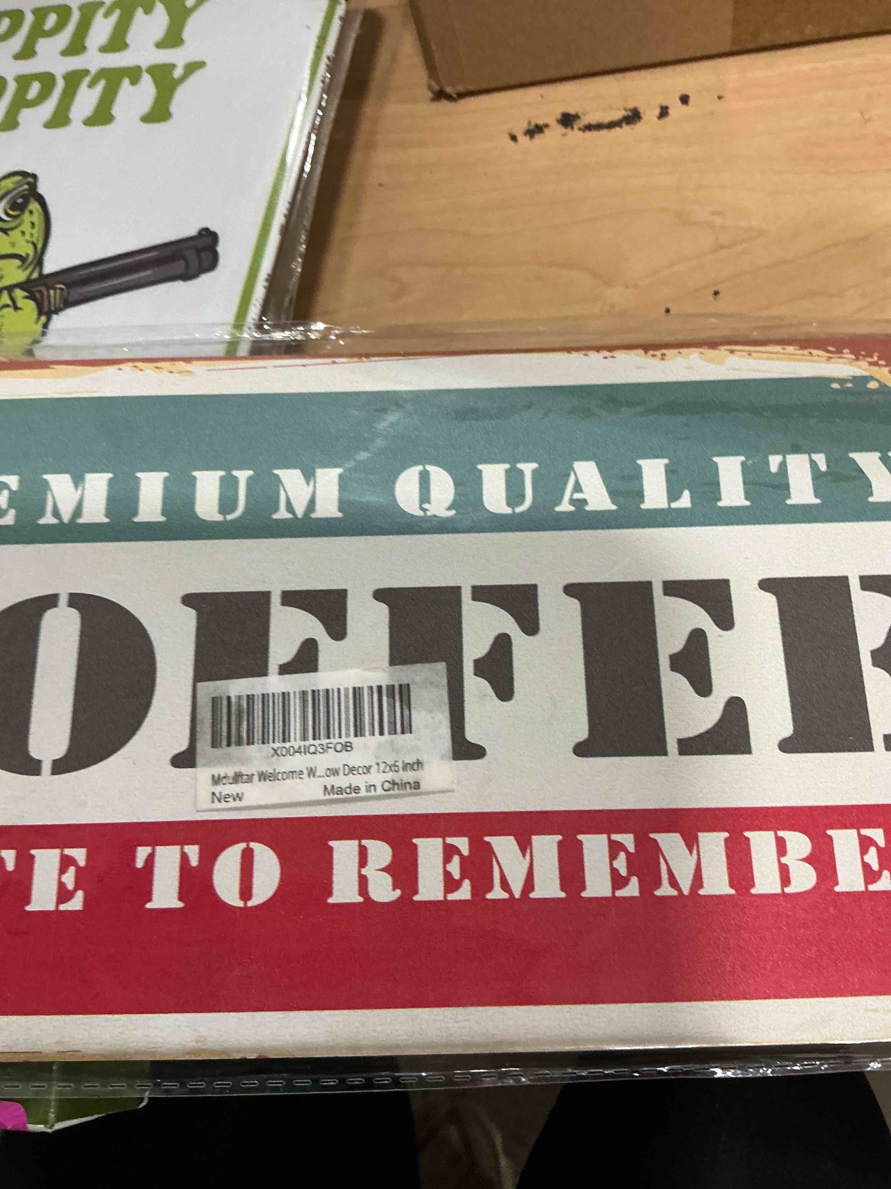 Condition photo showing Brand New for rustic custom sign, personalized left directional metal composite street sign for indoor and outdoor use 4x18 inches, acm made in the usa