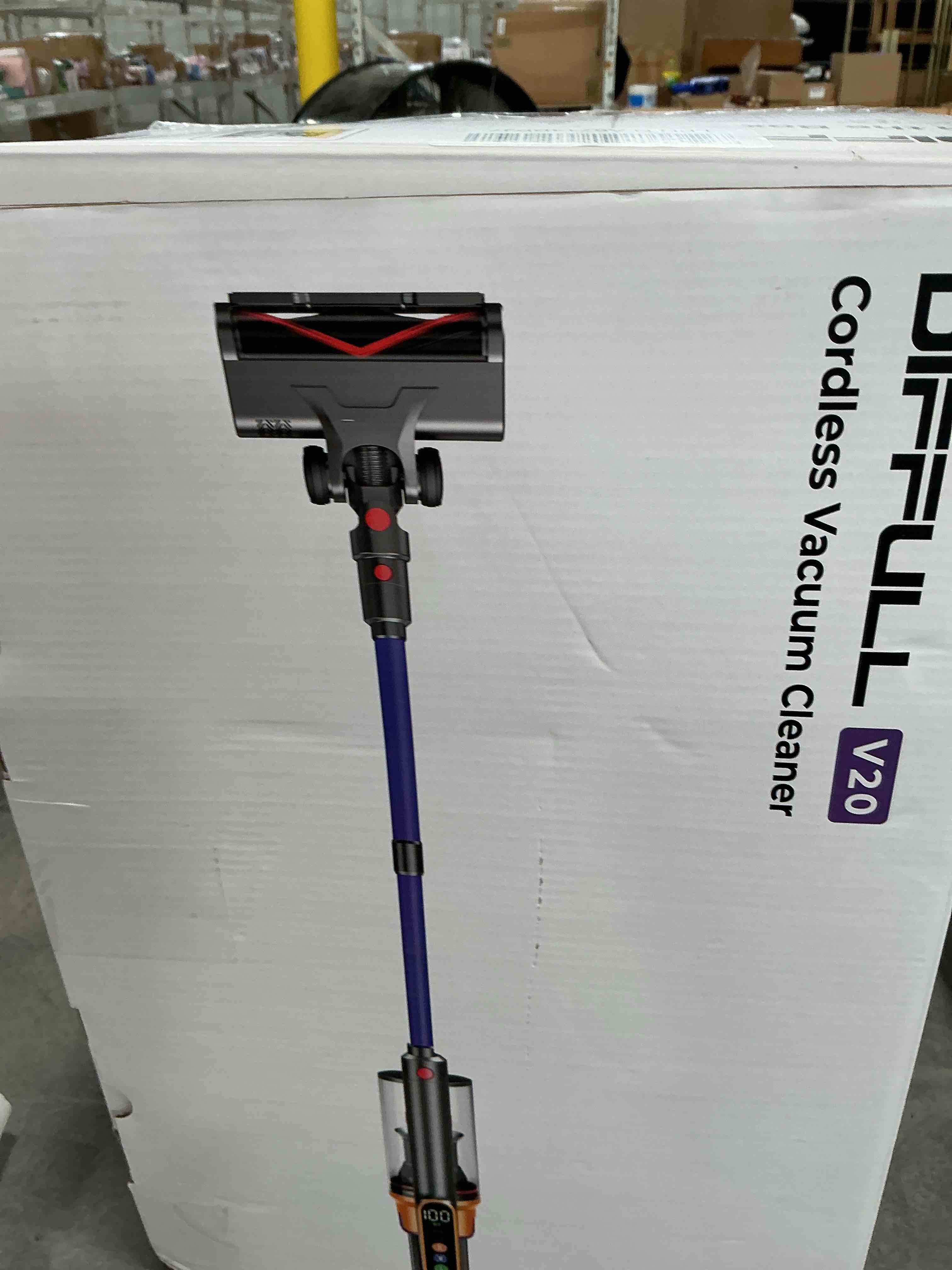 Condition photo showing New/Like New for cordless vacuum cleaner, 650w 55kpa 70mins vacuum cleaners for home, stick vacuum with 1.8l cup, anti-tangle, 8-stage filter system, green light for pet hair, carpet, floor purple