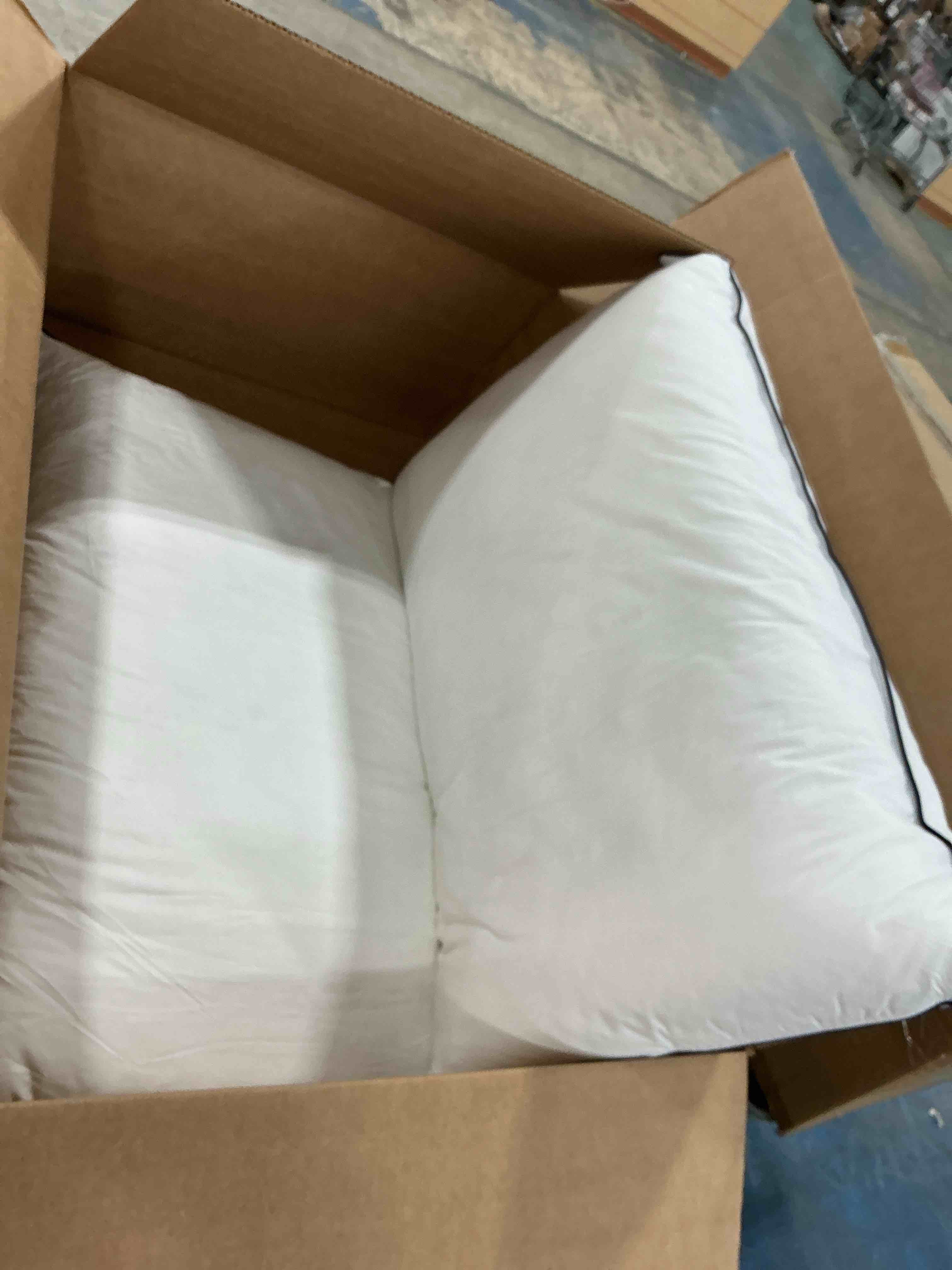 Condition photo showing Good Condition for miulee bed pillows queen size set of 2 goose feather down pillow for sleeping decorative pillows for back, stomach or side sleepers 20x30