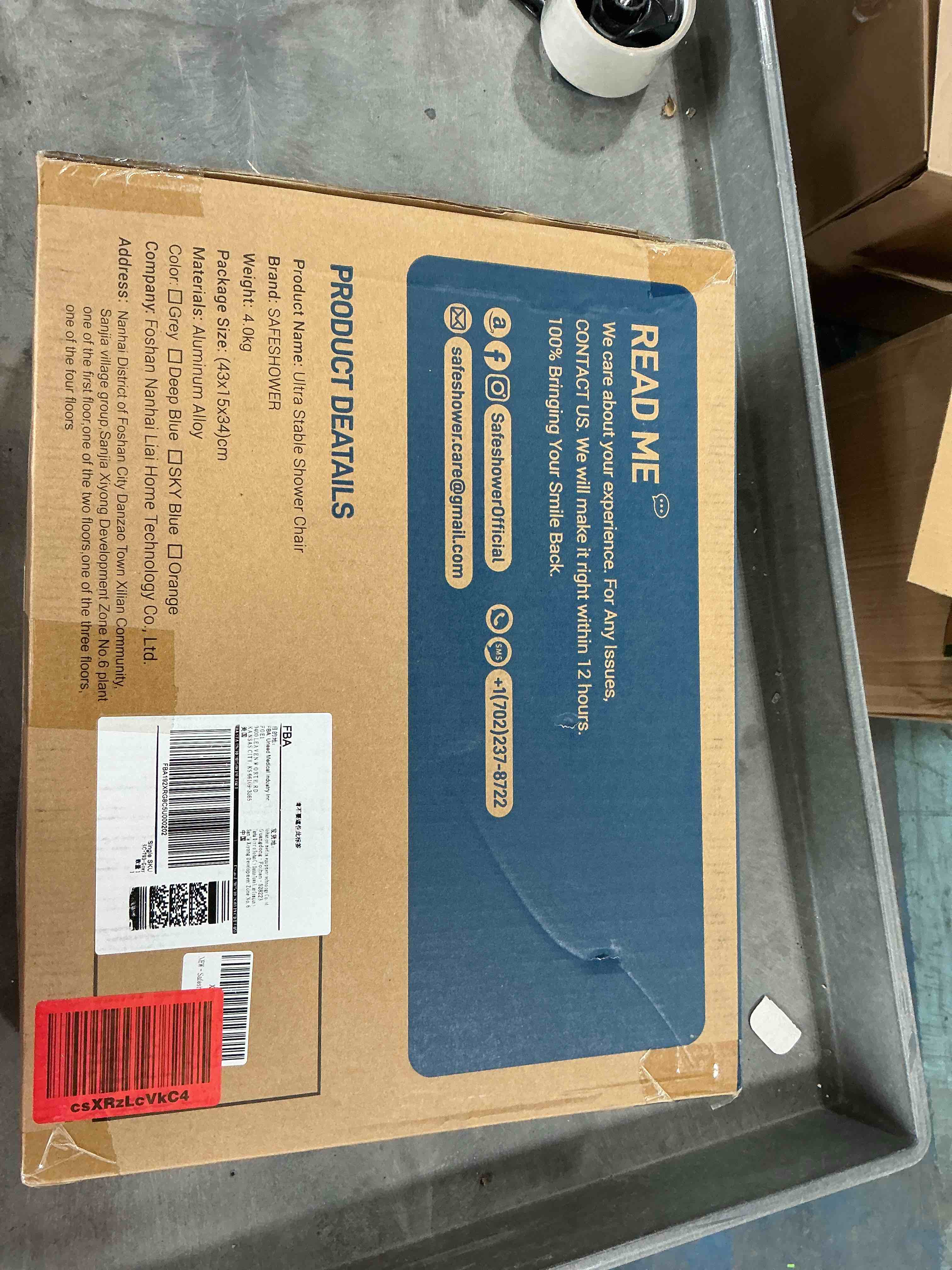 Condition photo showing New/Like New for shower chair for inside shower [military grade] [500 lbs heavy duty] shower seat with arms and back for bathtub, [fsa/hsa eligible] height adjustable safety bath seat for elderly and disabled, adults grey standard