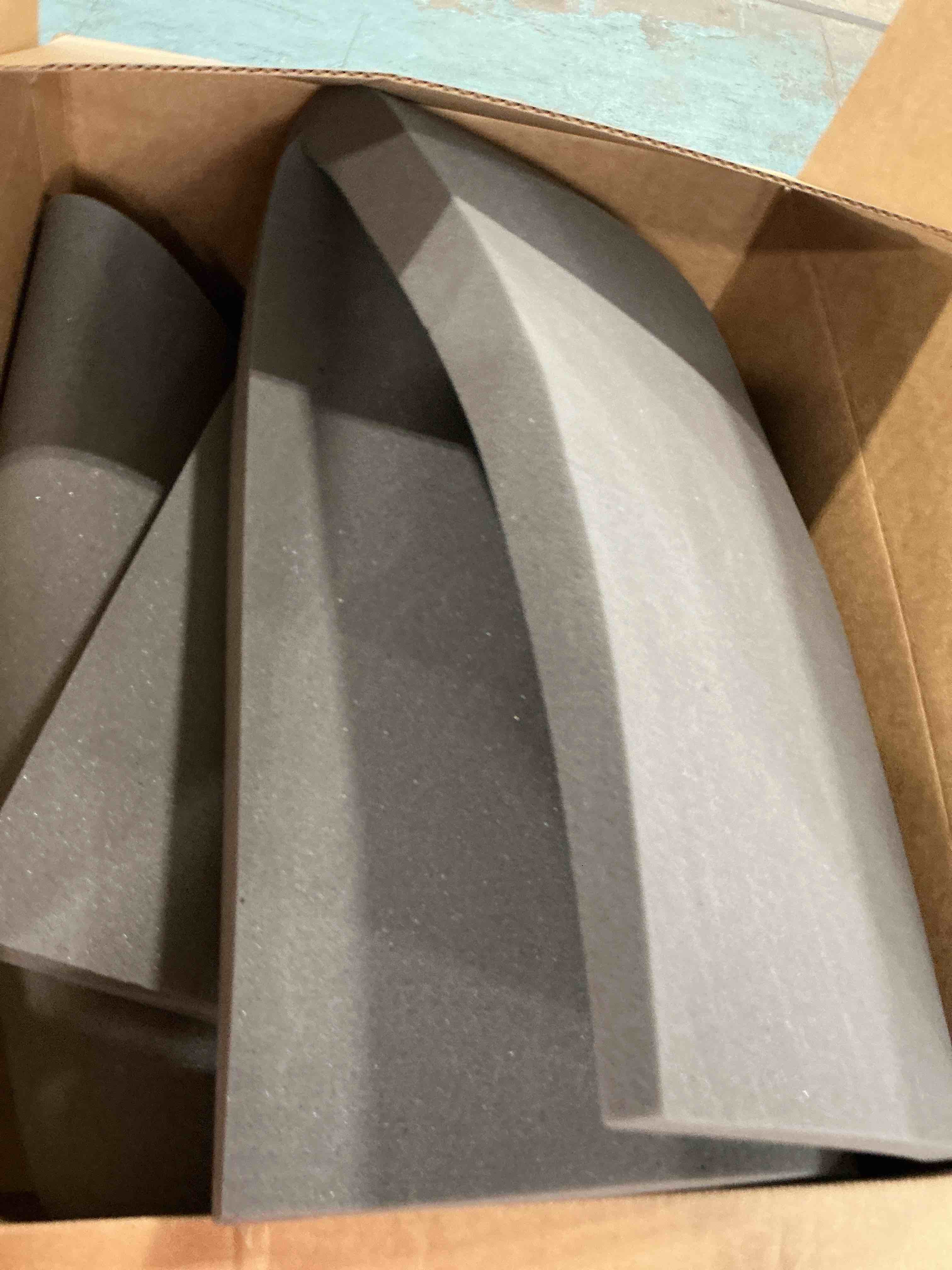 Condition photo showing New/Like New for couch cushion support for sagging seat, 20"x20"x2" 40d high density curved foam sofa cushion support, under-cushion sag repair,grey set of 3