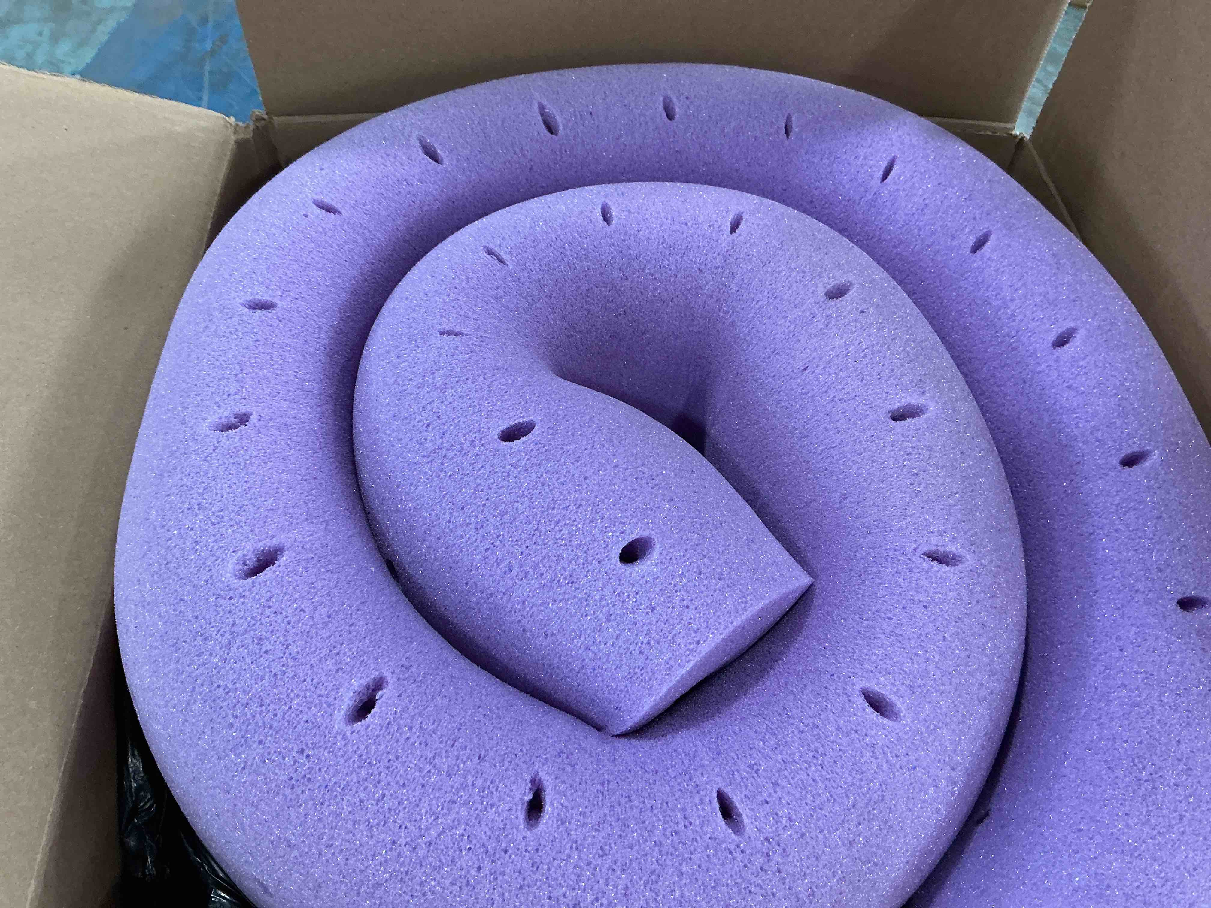 Condition photo showing Good Condition for 3 inch mattress topper twin, gel infused memory foam mattress topper for pressure relief, breathable bed topper in a box, certipur-us certified, purple, 38"×75"