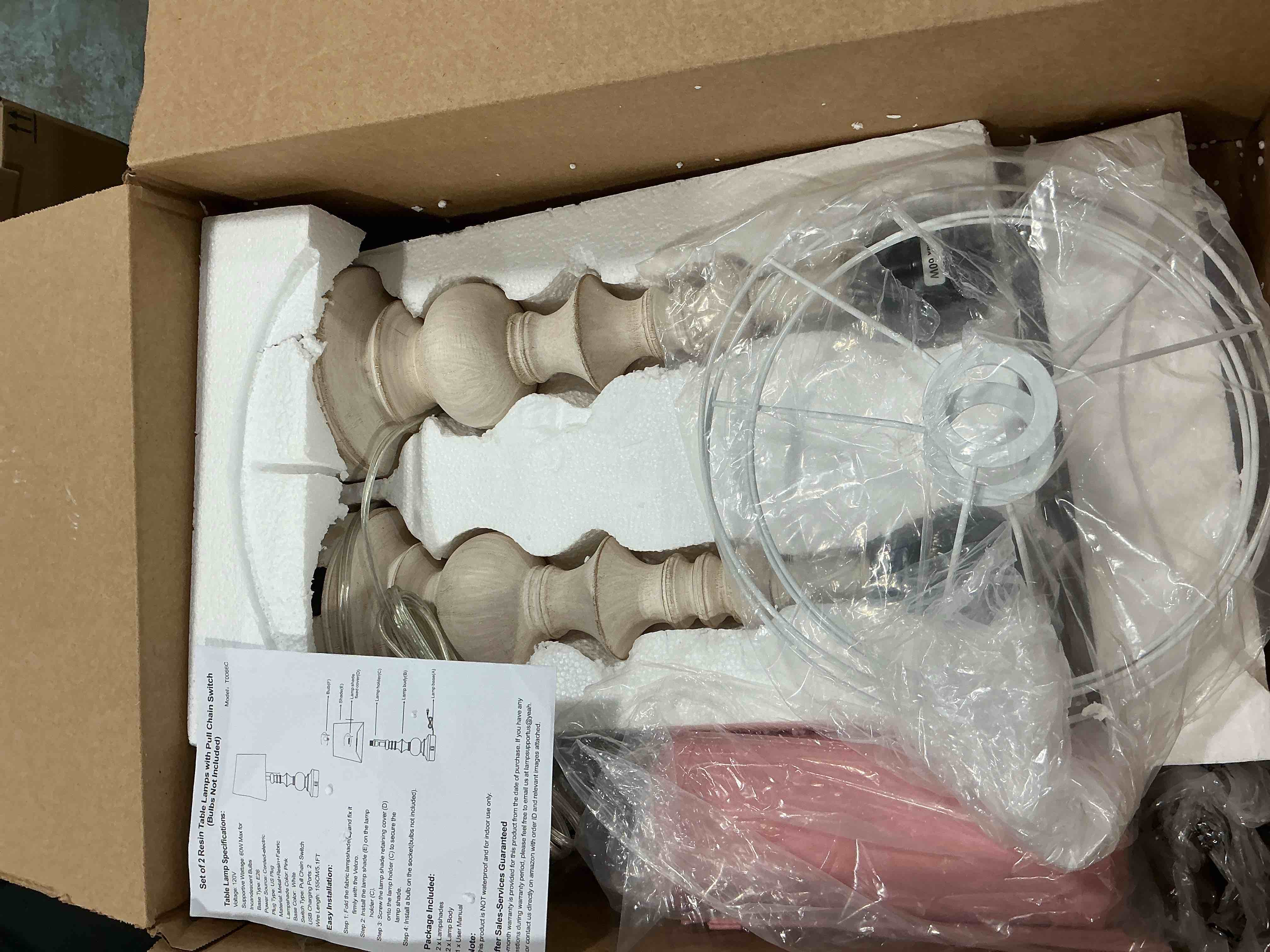 Condition photo showing New/Like New for seealle farmhouse table lamps set of 2 - rustic lamp for bedroom living room, 22" boho bedside lamps for night stands end table office desk lamp nightstand clearance with linen shades(antique white)