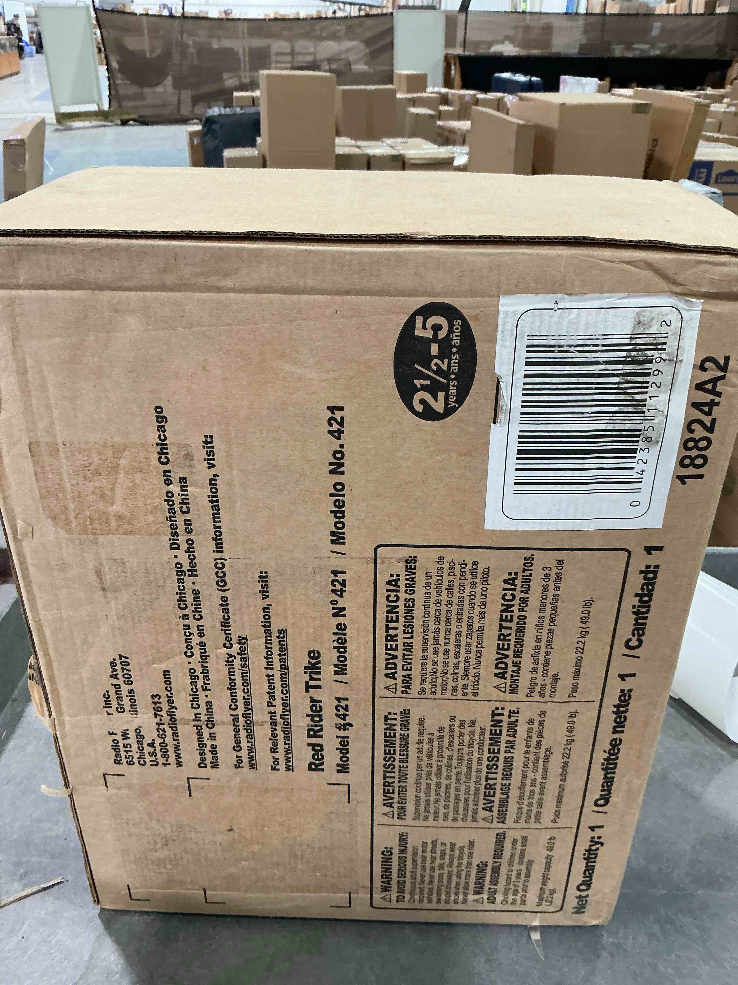 Condition photo showing New/Like New for (factory sealed) radio flyer red rider trike for ages 2.5β5, three wheel toddler bike, kids tricycle, outdoor riding toy, durable steel frame, adjustable seat, classic red, amazon exclusive
