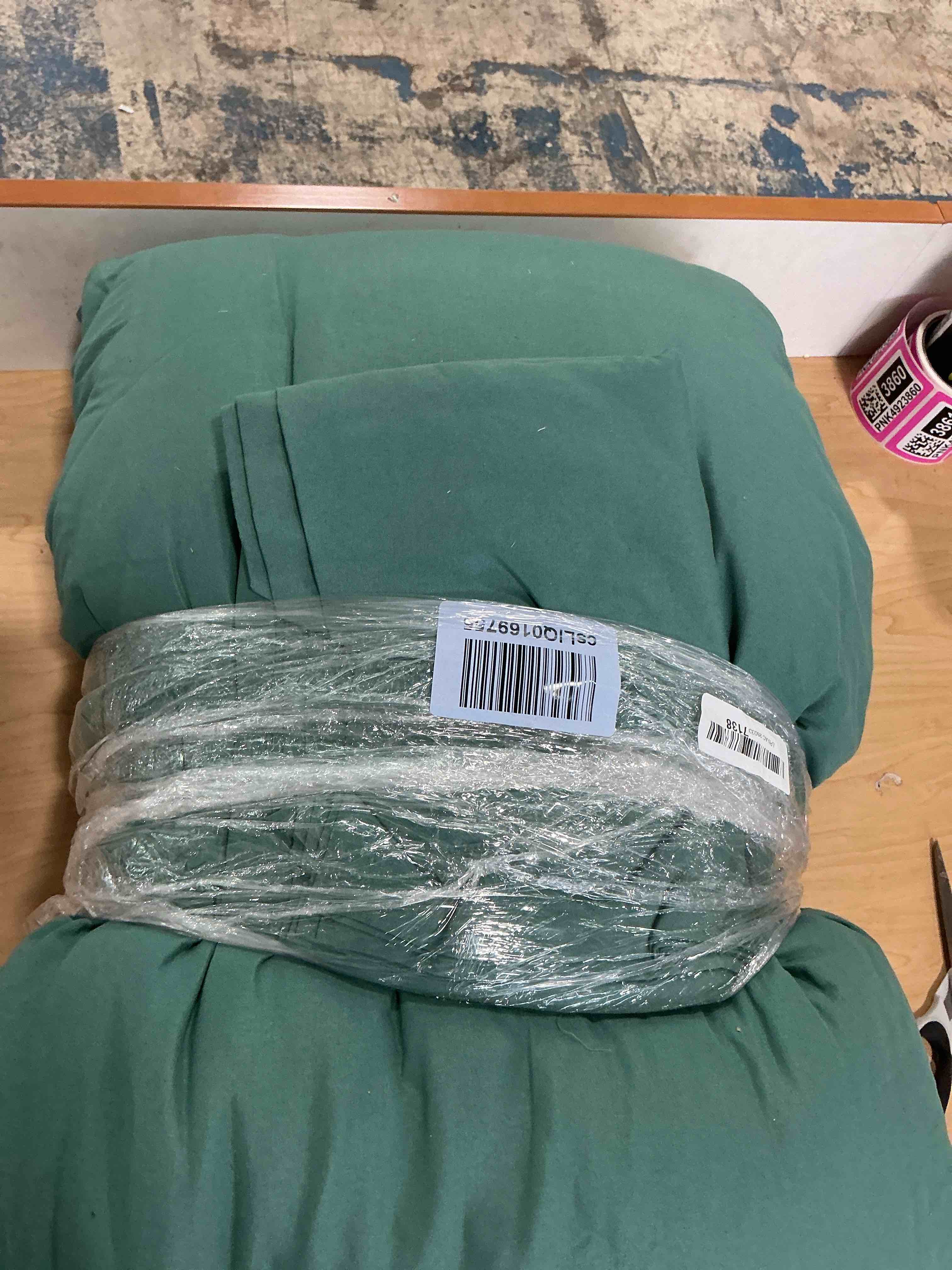 Condition photo showing Good Condition for homelike moment comforter duvet - green down alternative bed comforter size, lightweight bedding comforters quilted soft all season solid green