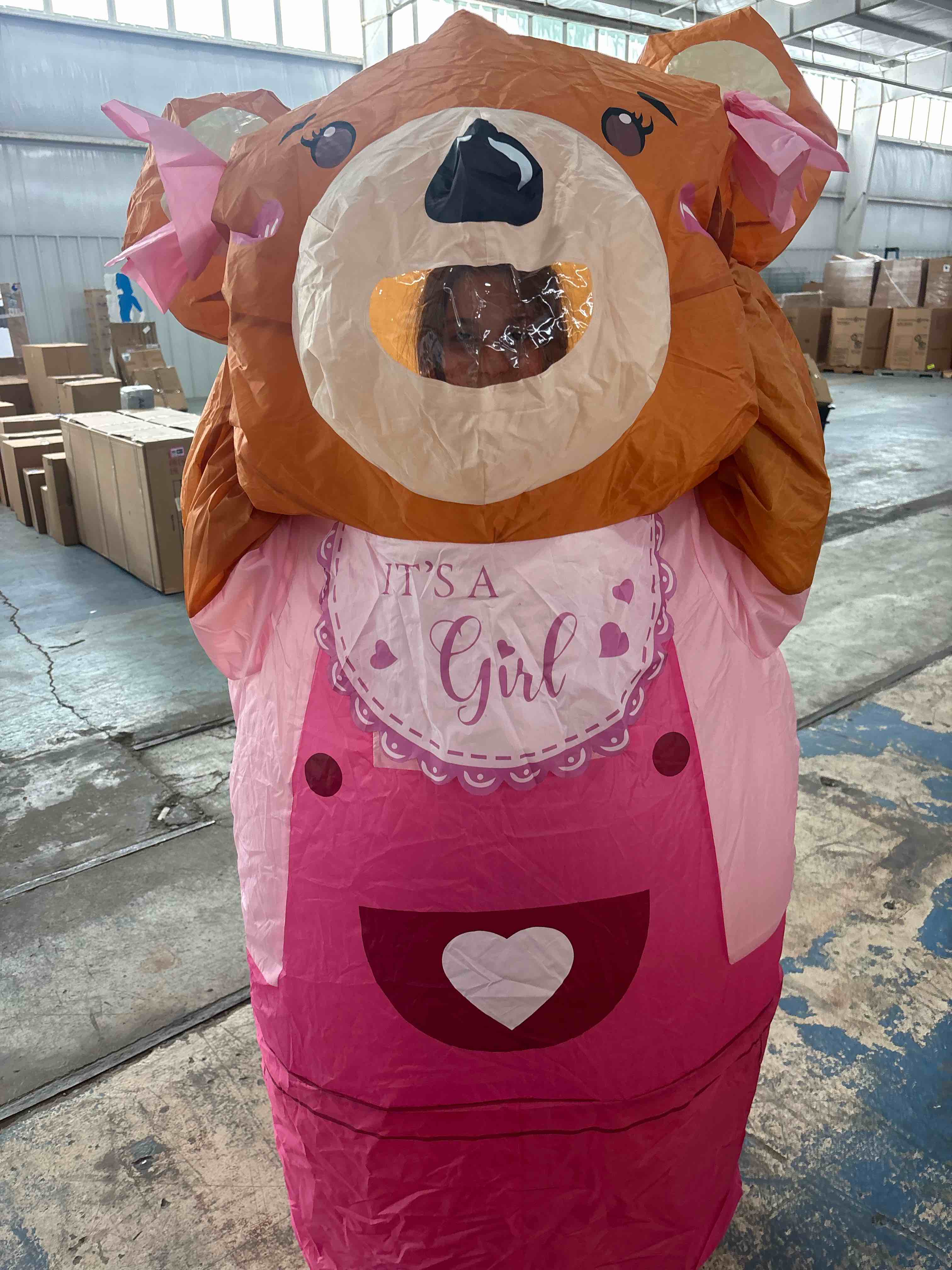 Condition photo showing Good Condition for poen 2 pcs inflatable blow up costume for adult 96'' baby costume for baby shower cosplay gender reveal party
