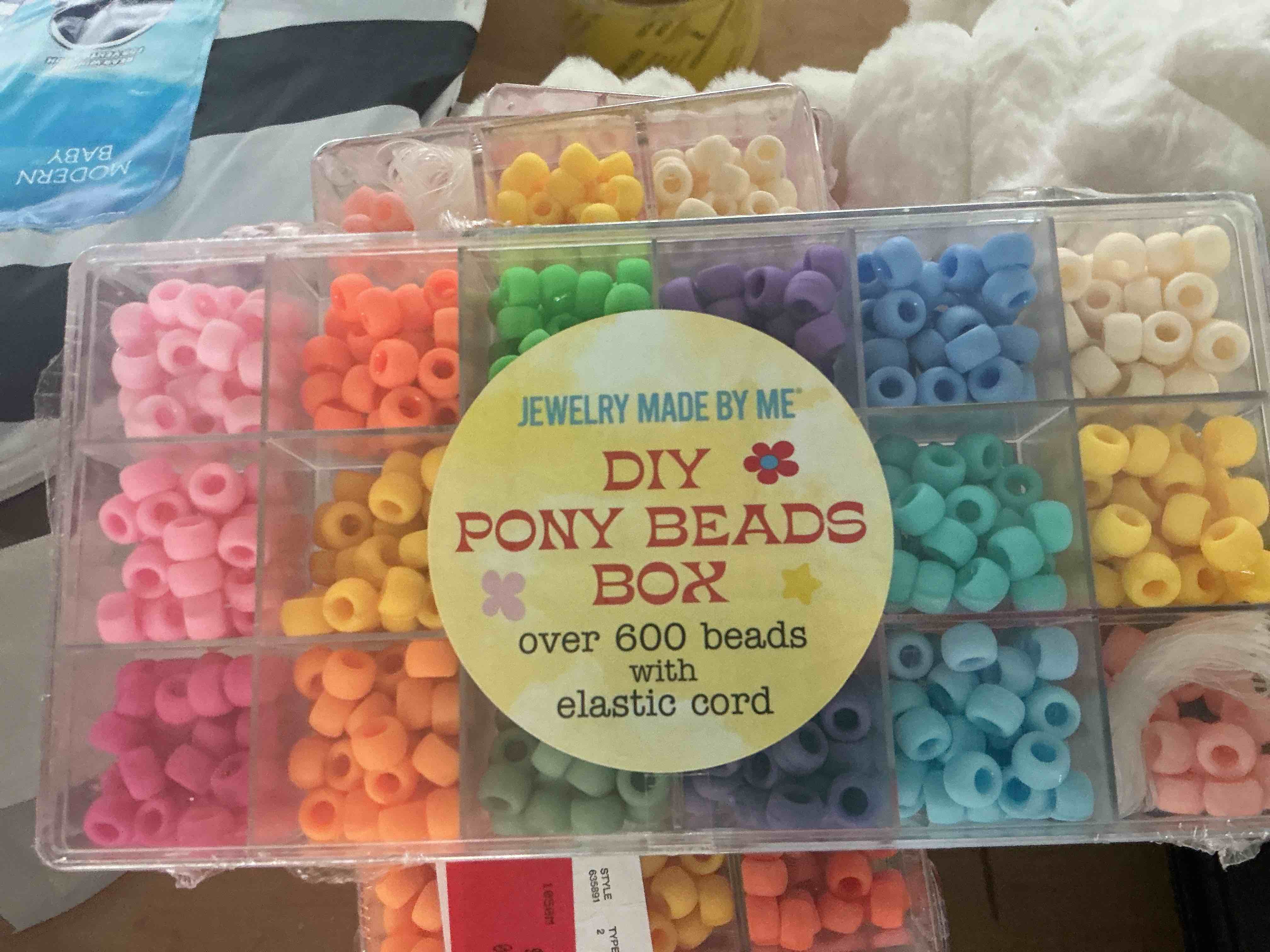 Condition photo showing Brand New for simetufy 600pcs pony beads macaron pastel colored beads for crafts hair beads for hair braiding, 8 candy colors