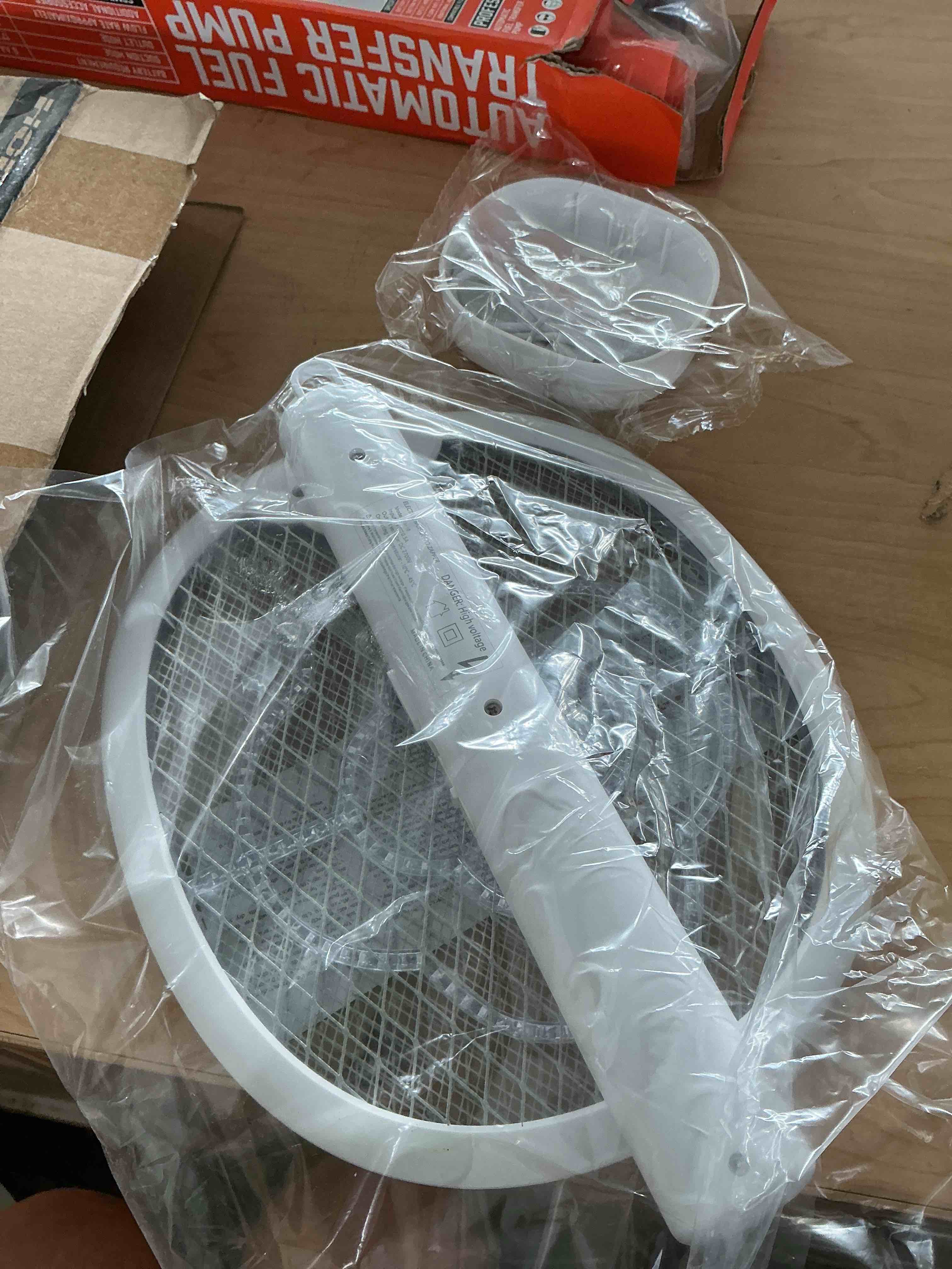 Condition photo showing New/Like New for yschois electric fly swatter, bug zapper companion, mosquito killer racket | gold zone voltage, densest 3mm mesh, apple-like weight, aa battery operated (not incl) - pro swat tips for indoor & outdoor