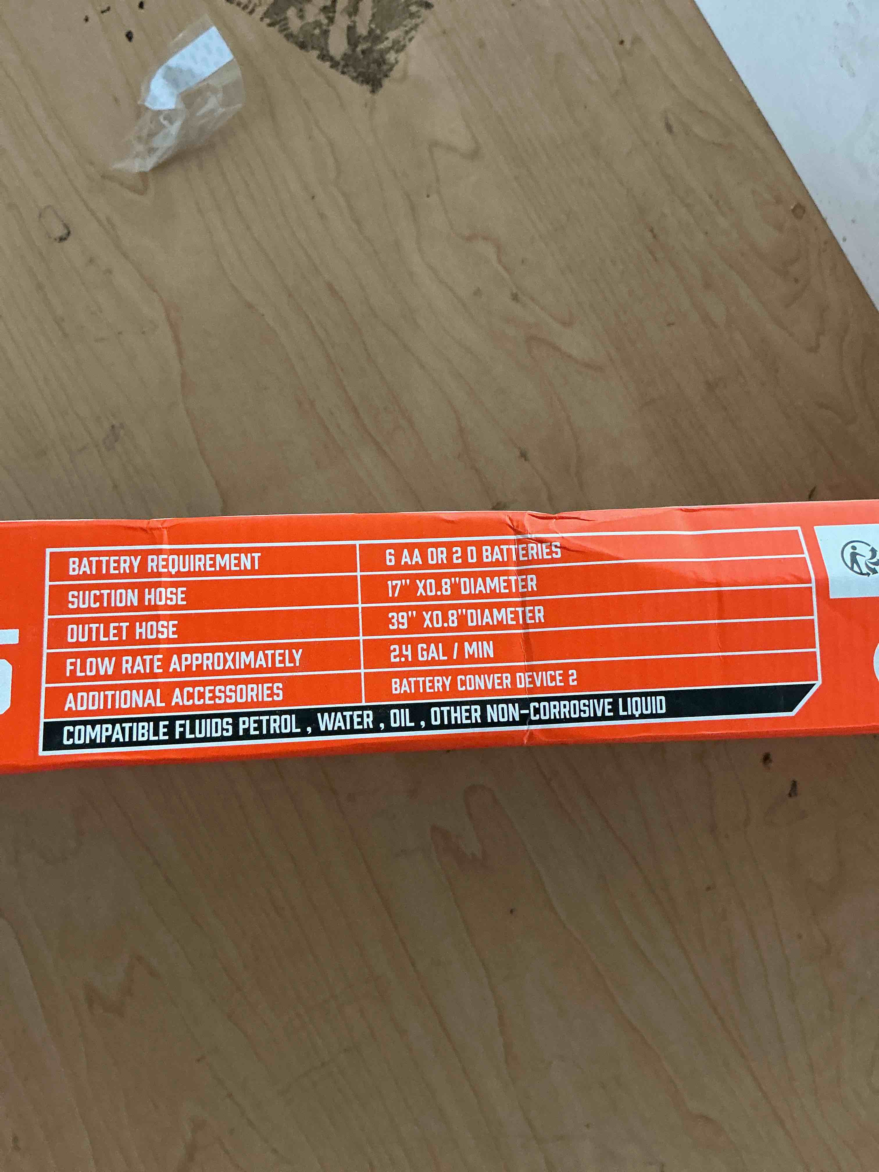 Condition photo showing New/Like New for portable fuel transfer pump with 47" hose-high flow hand fuel pump, battery powered siphon pump for gasoline mechanical fuel pumps universal fit for gasoline, vehicles, fuel,water transfer?amber?