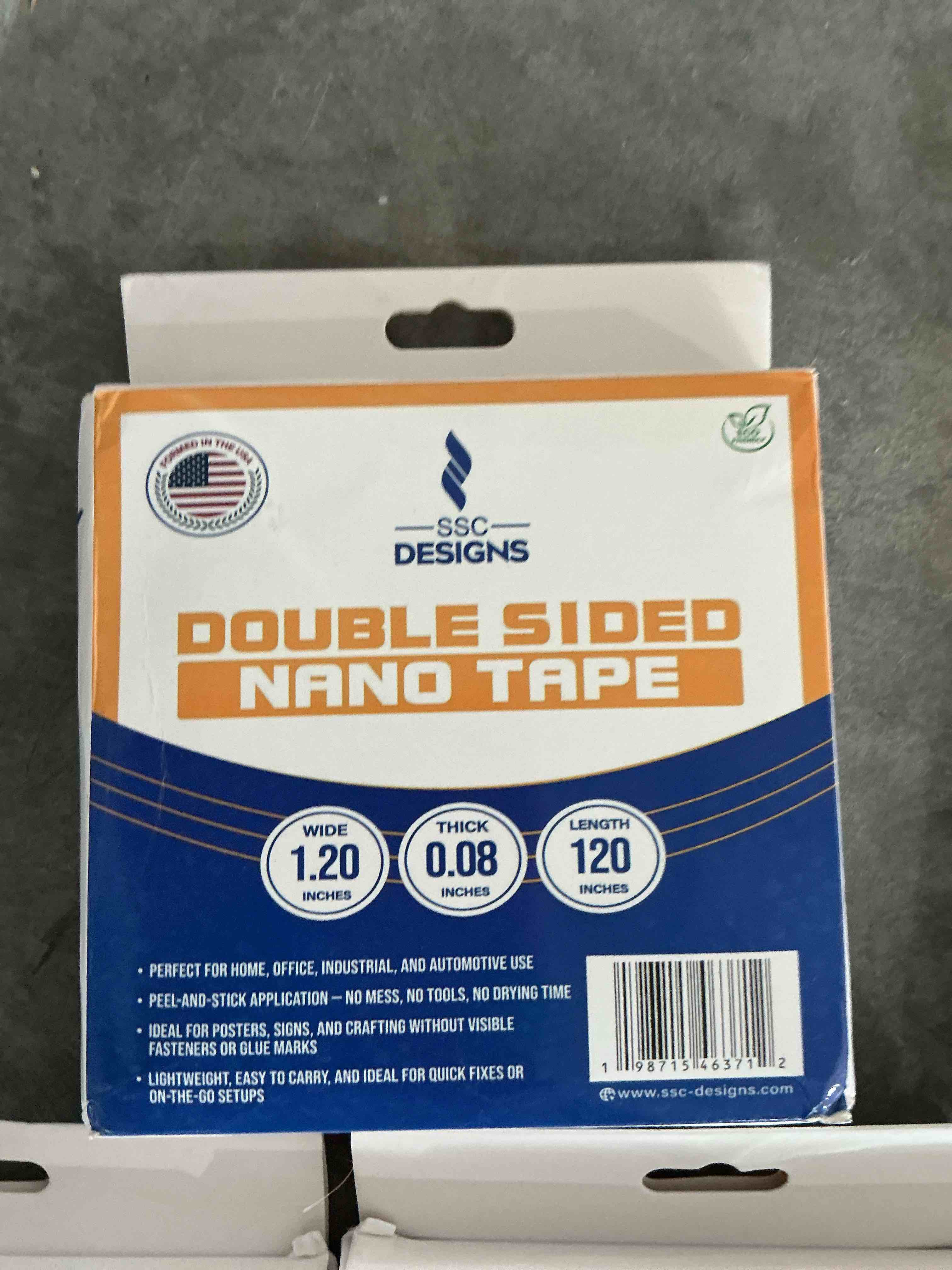 Condition photo showing New/Like New for wotec extra large double sided tape heavy duty removable 1.18 inch x 160 inch, clear & tough nano tape, multipurpose mounting tape picture hanging strips adhesive for poster carpet 1-pack
