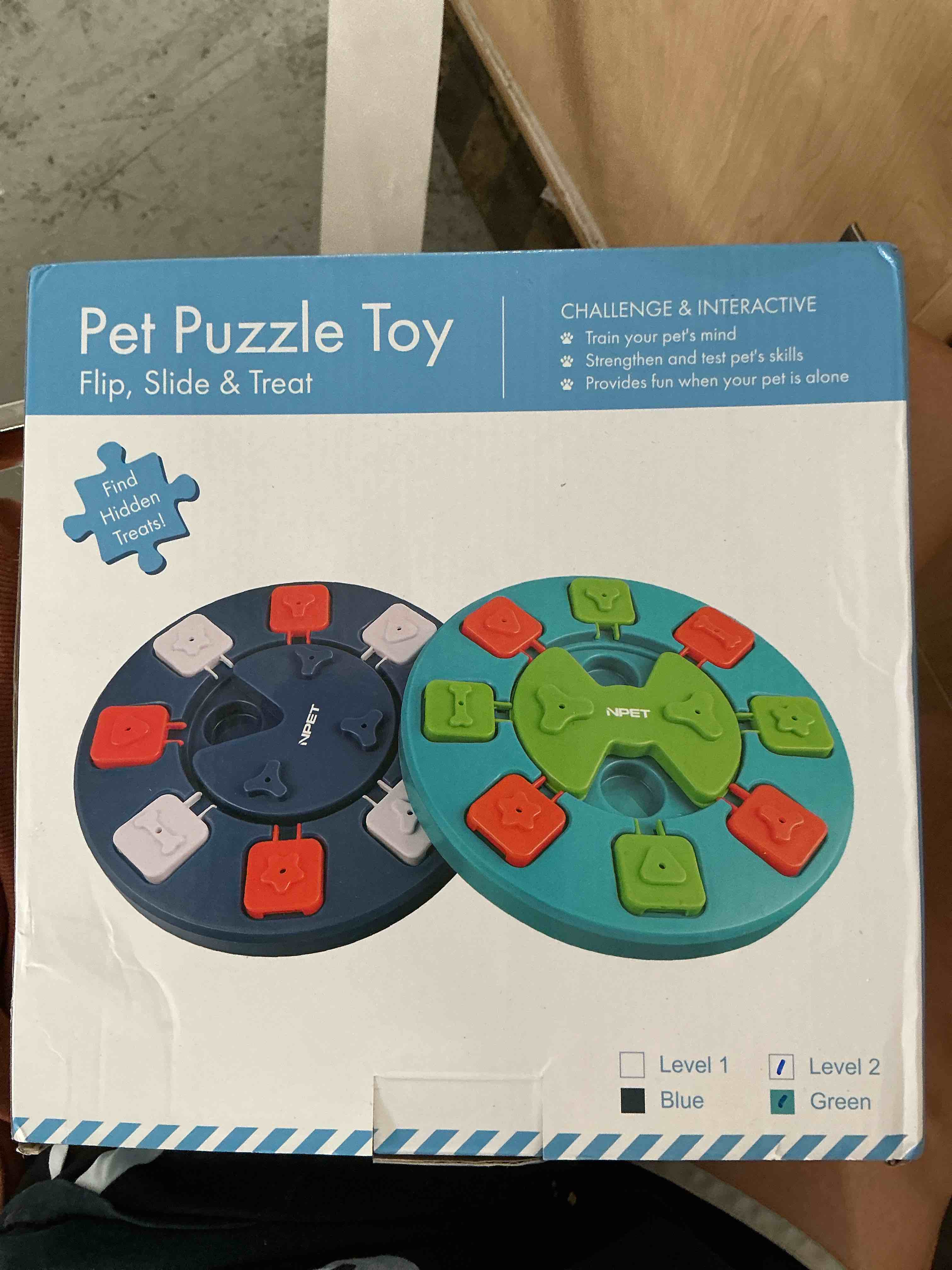 Condition photo showing New/Like New for dog puzzle toys interactive toy for puppy iq stimulation &treat training games treat dispenser for smart dogs, puppy &cats fun feeding (level 1-3)…