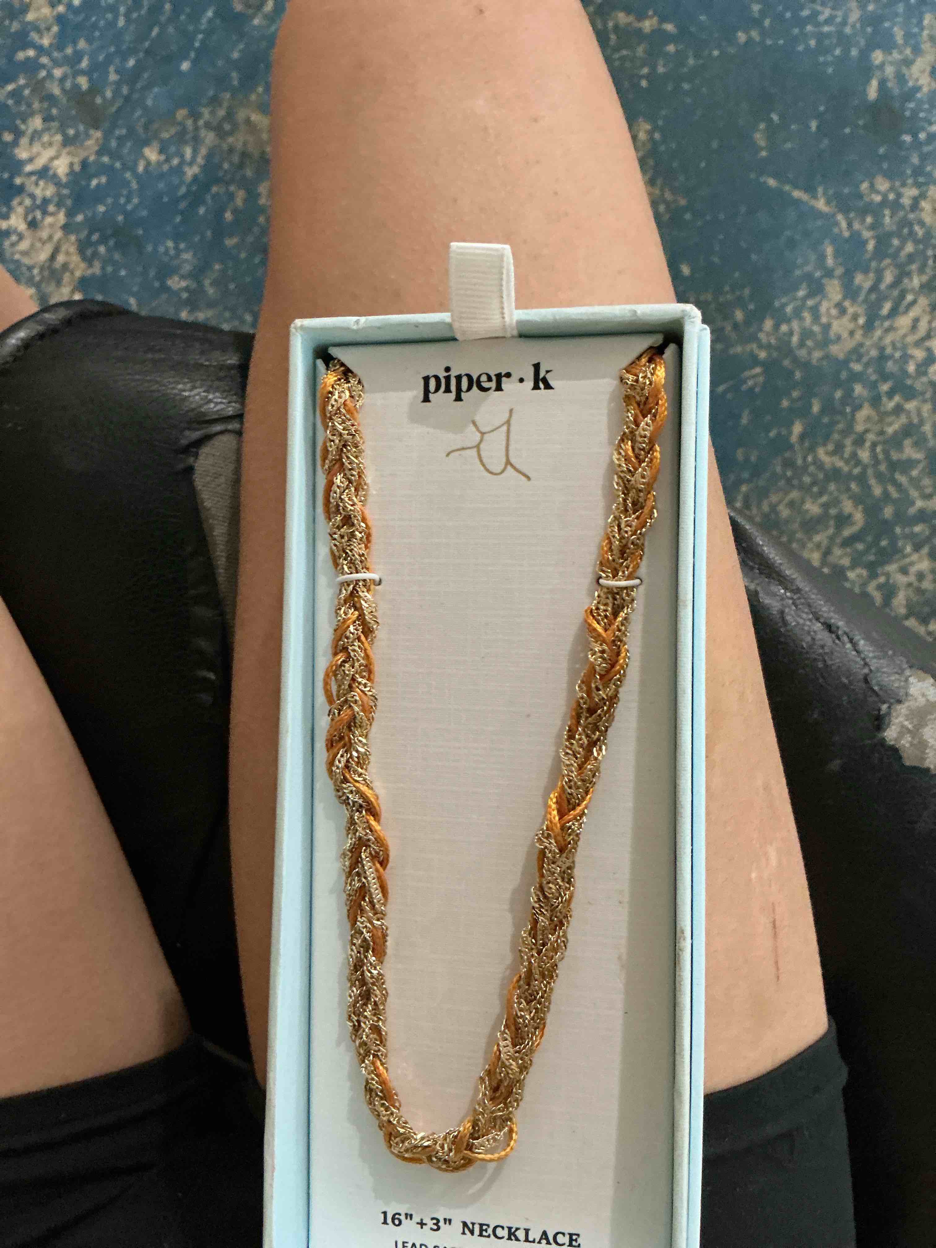 Condition photo showing New/Like New for seaday 14k gold plated layered gold necklace for women, hypoallergenic tarnish-resistant & adjustable pendant necklace 3 piece fashion jewelry gifts