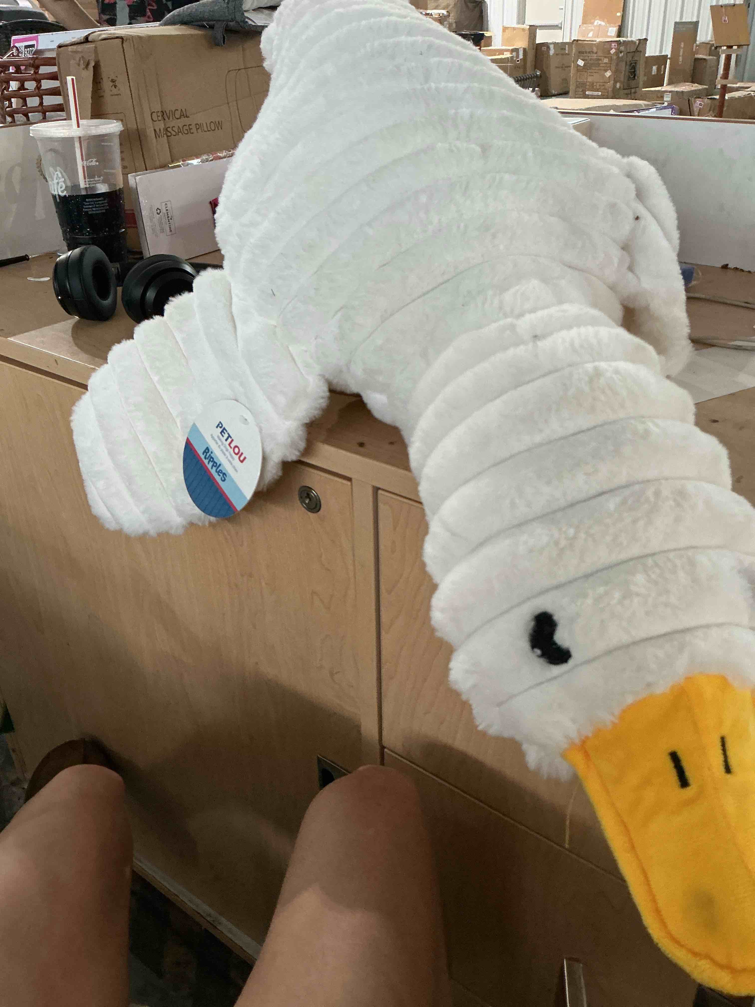 Condition photo showing New/Like New for white duck dog toys,2026 new white duck dog toys,realistic goose design dolls suitable for dogs chew and play best pet supplies(19.68inch)