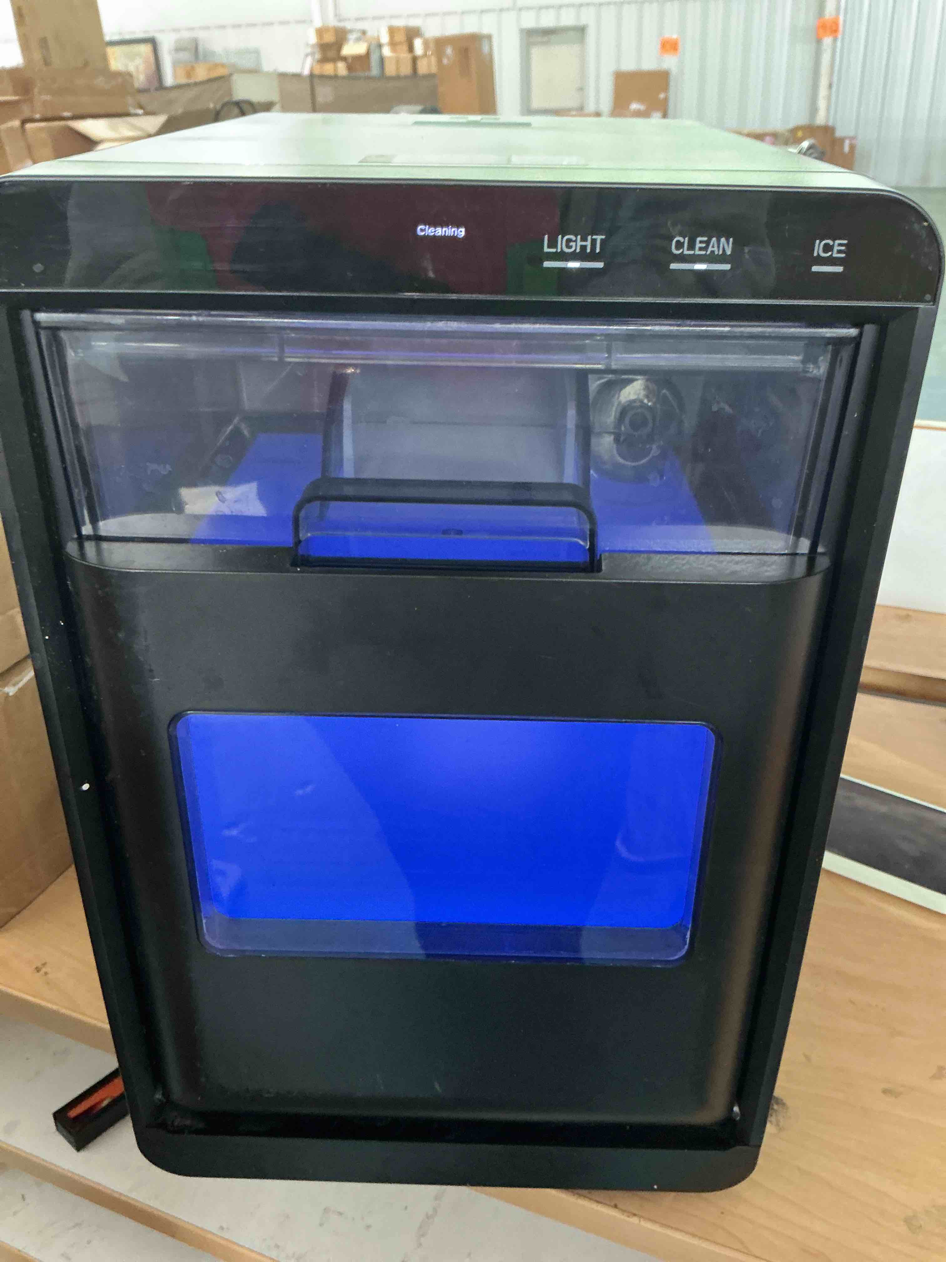 Condition photo showing Good Condition for nugget ice maker countertop, 45lbs/24h pebble ice maker with water tank, soft chewable pellet ice machine with self-cleaning for kitchens/home/office