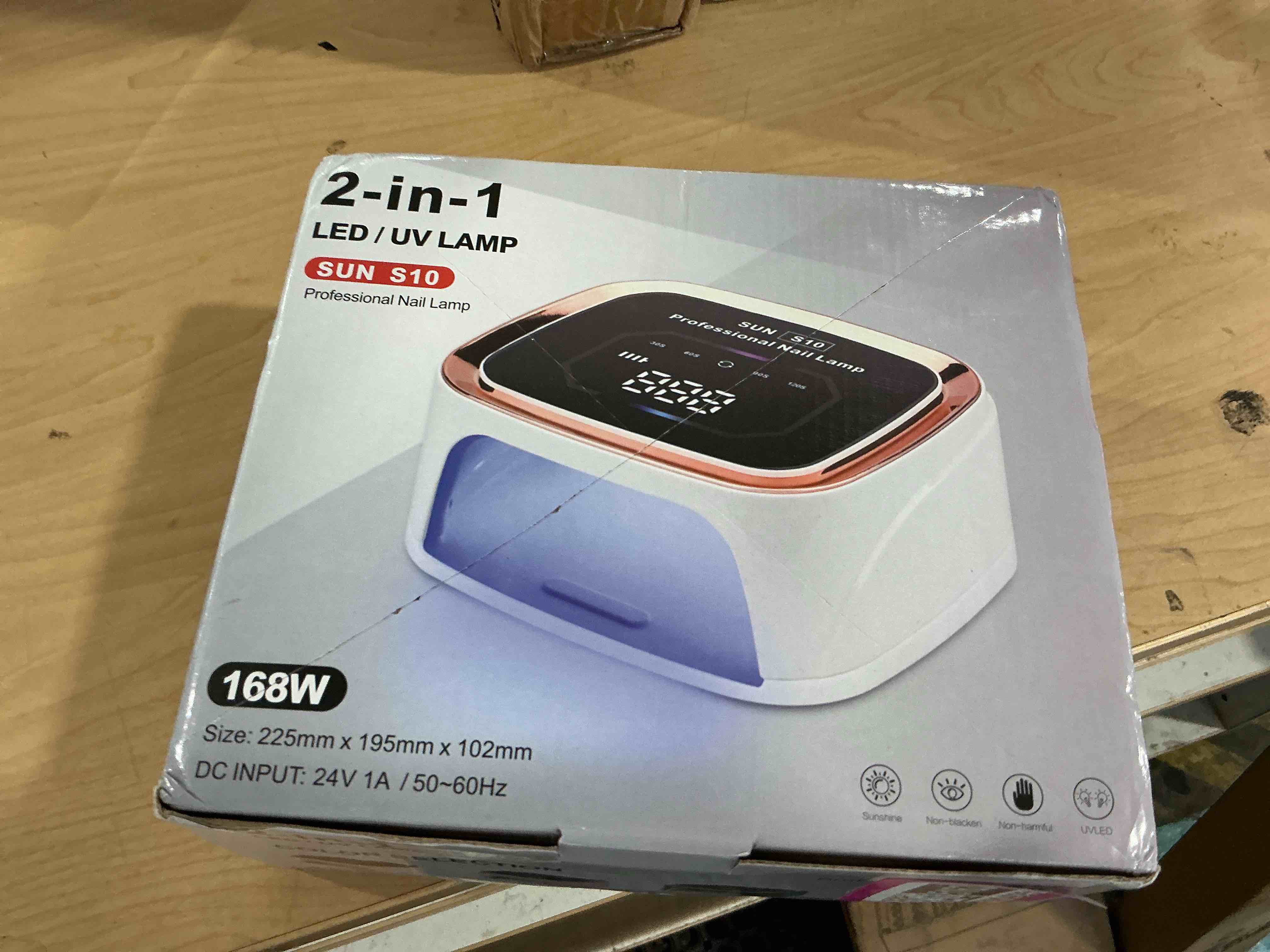 Condition photo showing New/Like New for 60w rechargeable uv led nail lamp, faster wireless nail dryer gel polish light 42 beads & portable handle, professional curing lamp for fingernail and toenail, auto sensor & quick dry nail machine