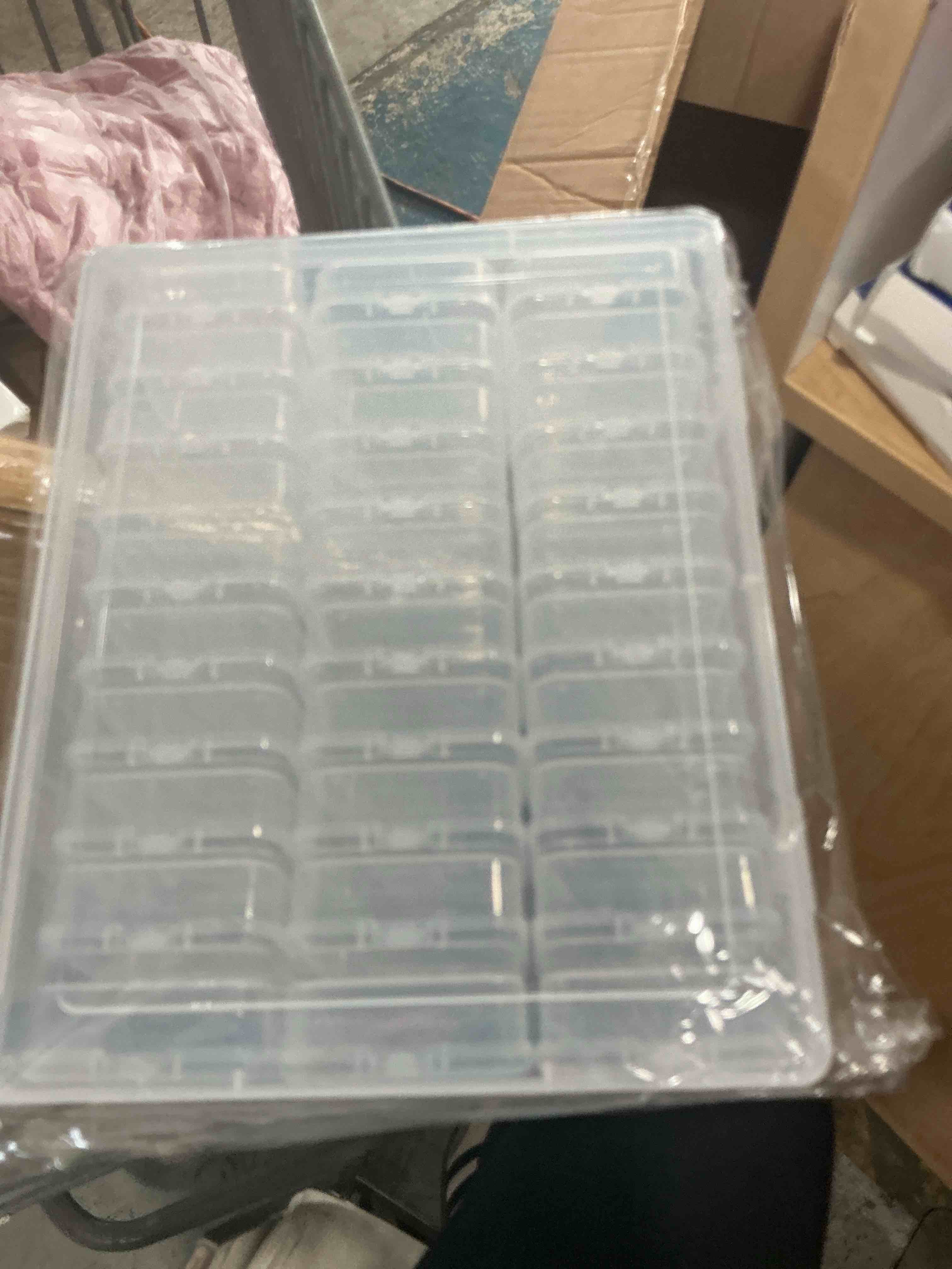 Condition photo showing New/Like New for mathtoxyz bead organizer box, 30pcs small beads organizers and storage plastic cases mini clear dimond storage containers boxes with hinged lid and rectangle for bracelet making diy jewelry craft nail