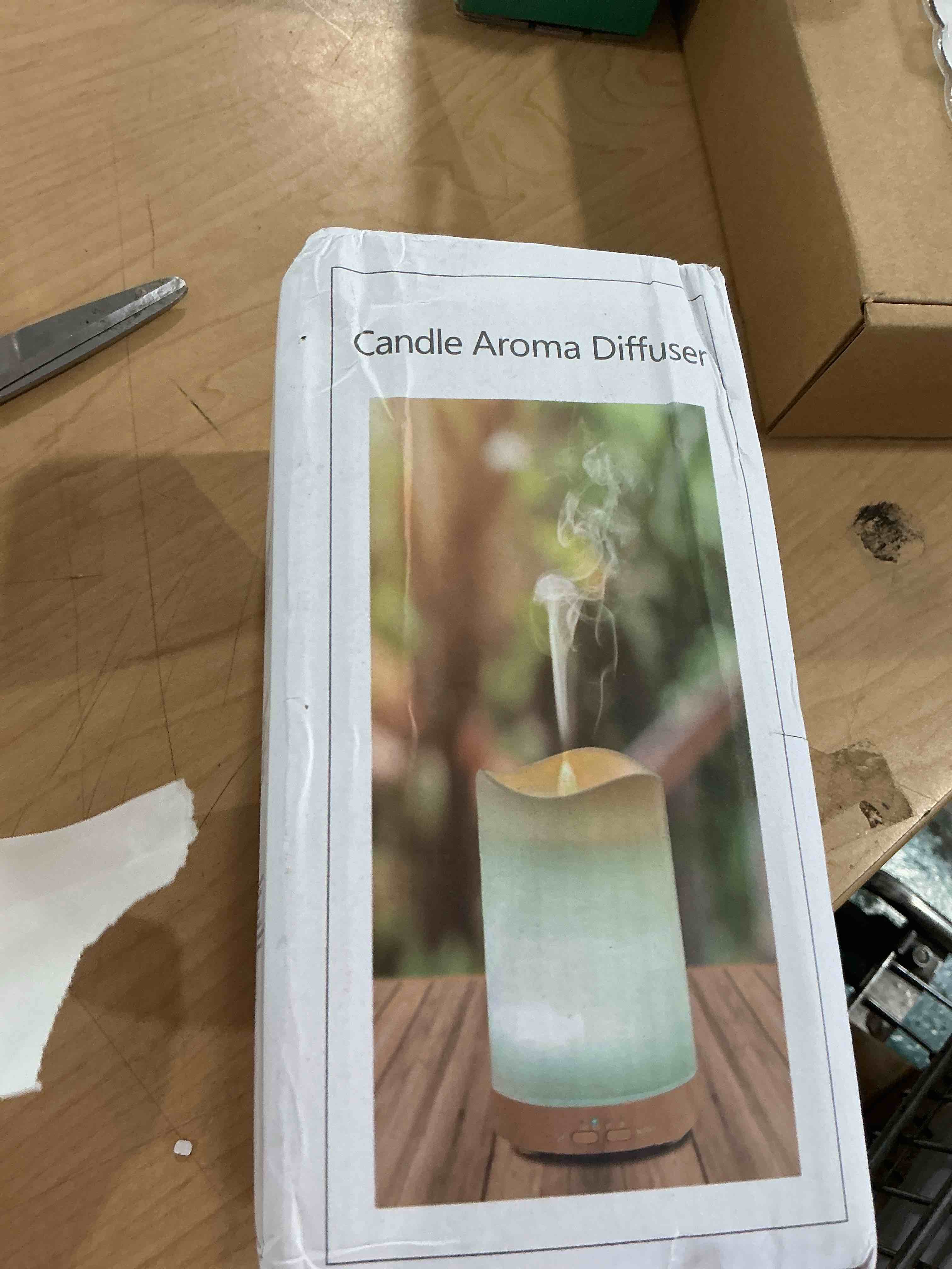Condition photo showing New/Like New for 130ml flameless candle essential oil diffuser with 3 aroma oils | for small space with 7 led color night light,mini humidifier for bedroom room decor,gifts for women