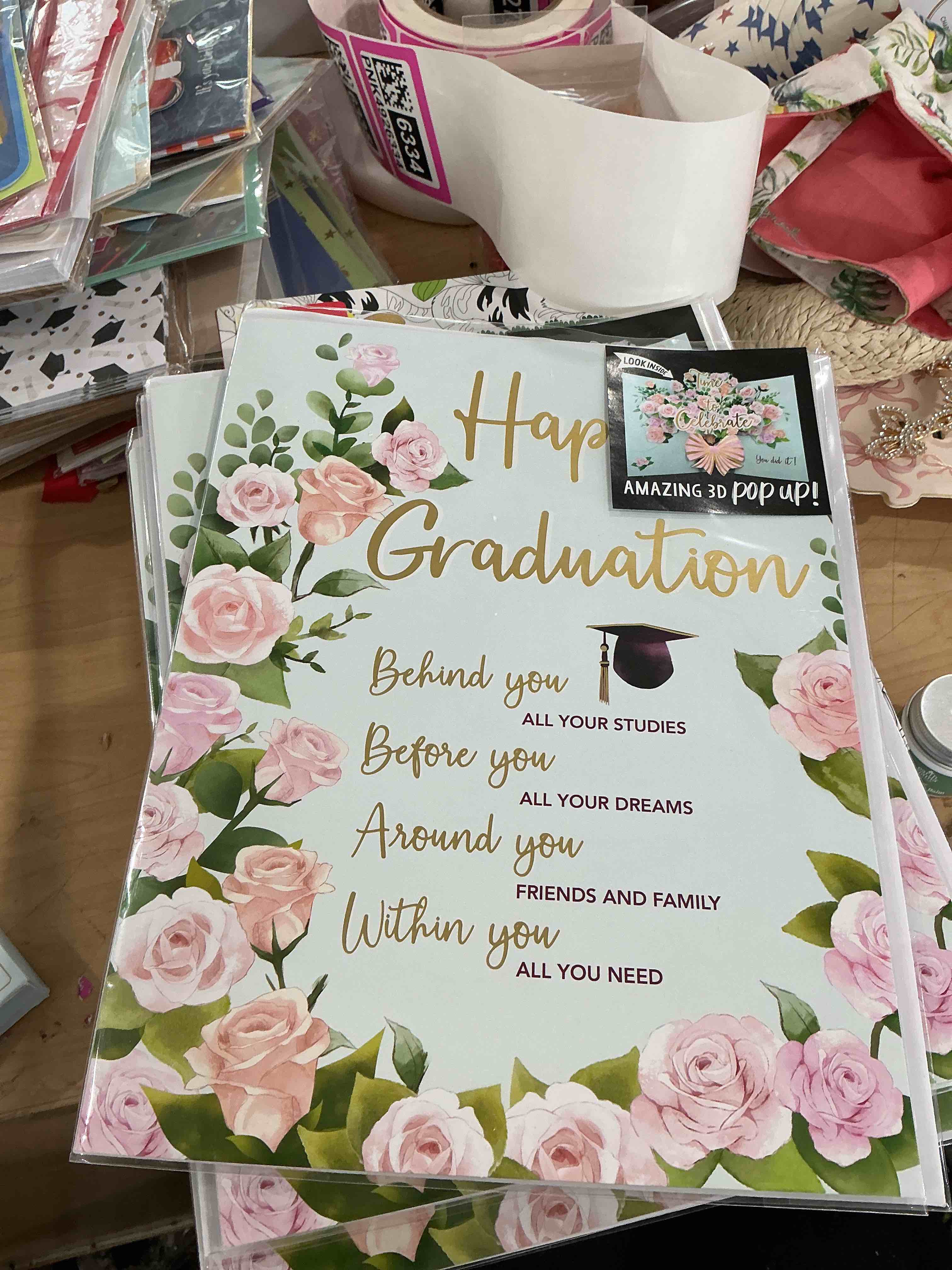 amazing 3-d pop-up graduation card