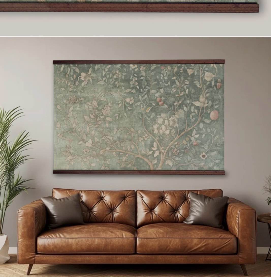 vintage waltz, tapestry and sage green natures 