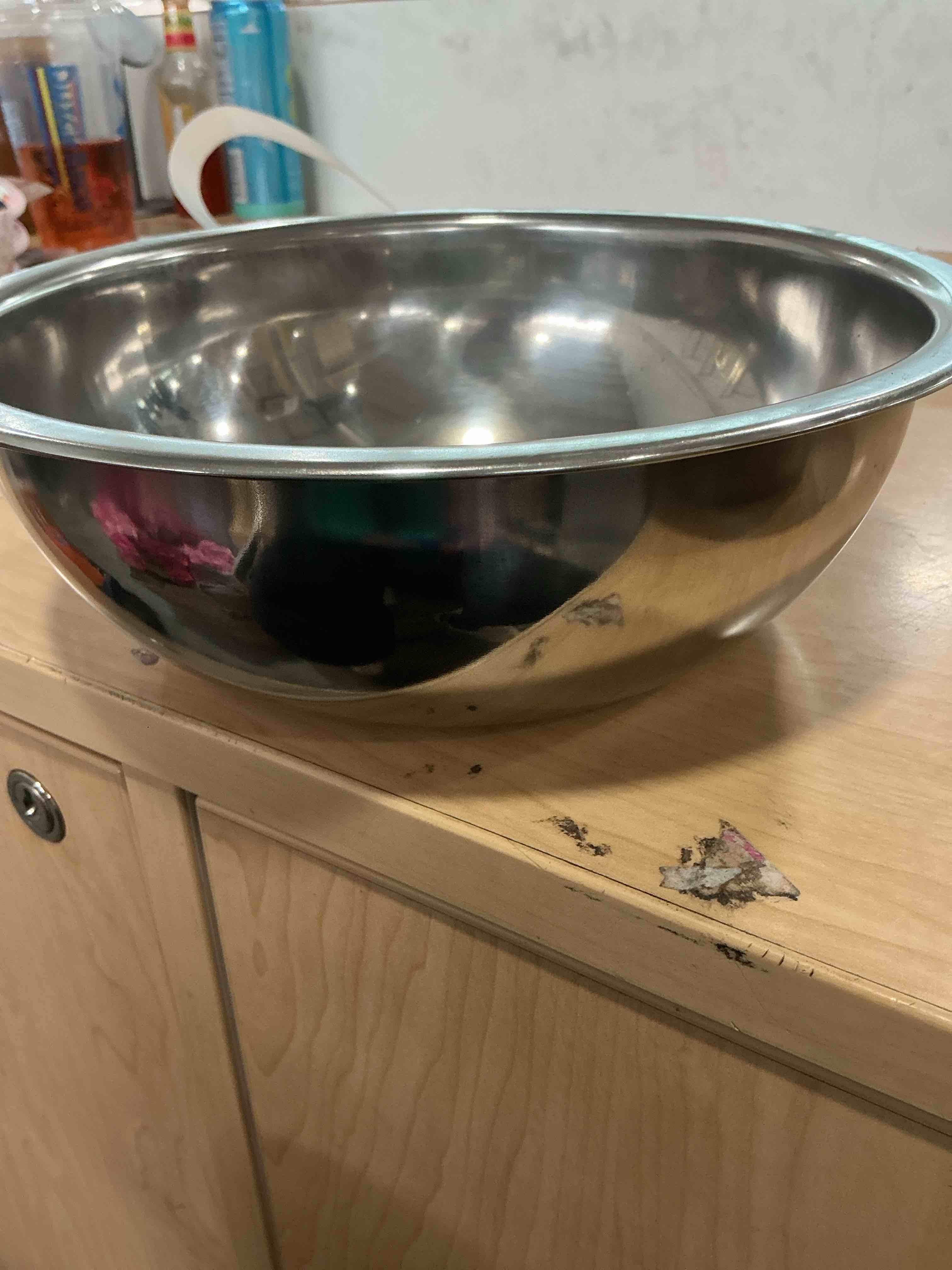 Condition photo showing Brand New for fox run stainless steel small mixing bowl, 7.25 x 7.25 x 3.75 inches, metallic