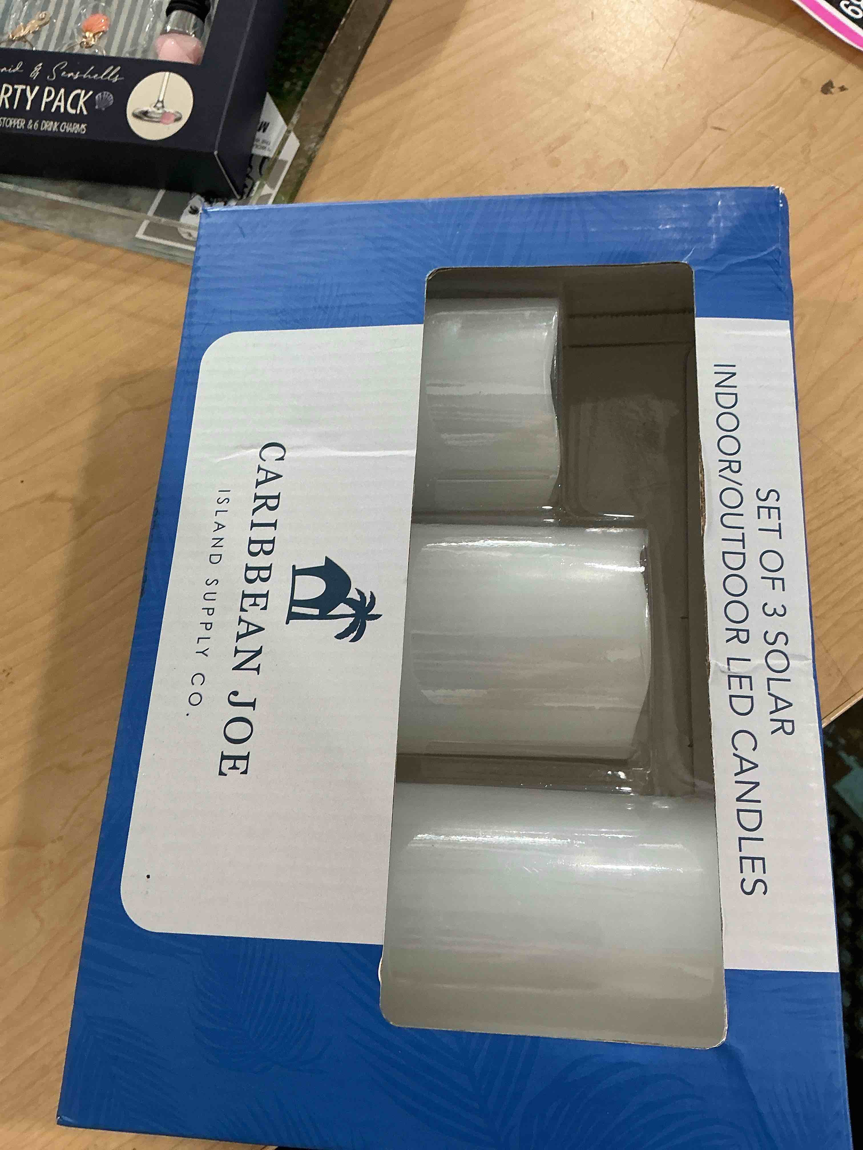 Condition photo showing New/Like New for homemory 3 pack flameless candles, outdoor waterproof, battery operated led pillar candles not included remote control  timer, plastic, long lasting?4”5”6”