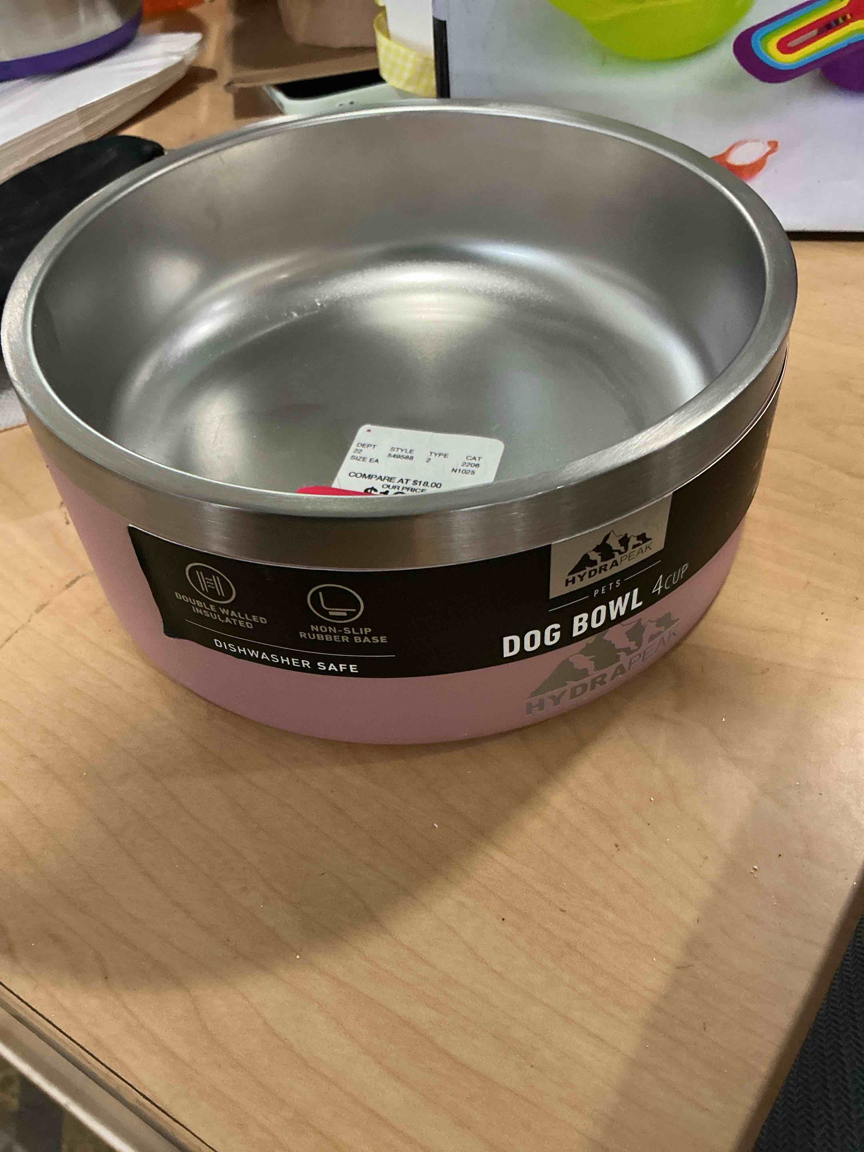 Condition photo showing Brand New for hydrapeak dog bowl; non slip stainless steel; water and food dish; large sized and small dogs; 32oz 64oz; multiple sizes; 4 cup | pink
