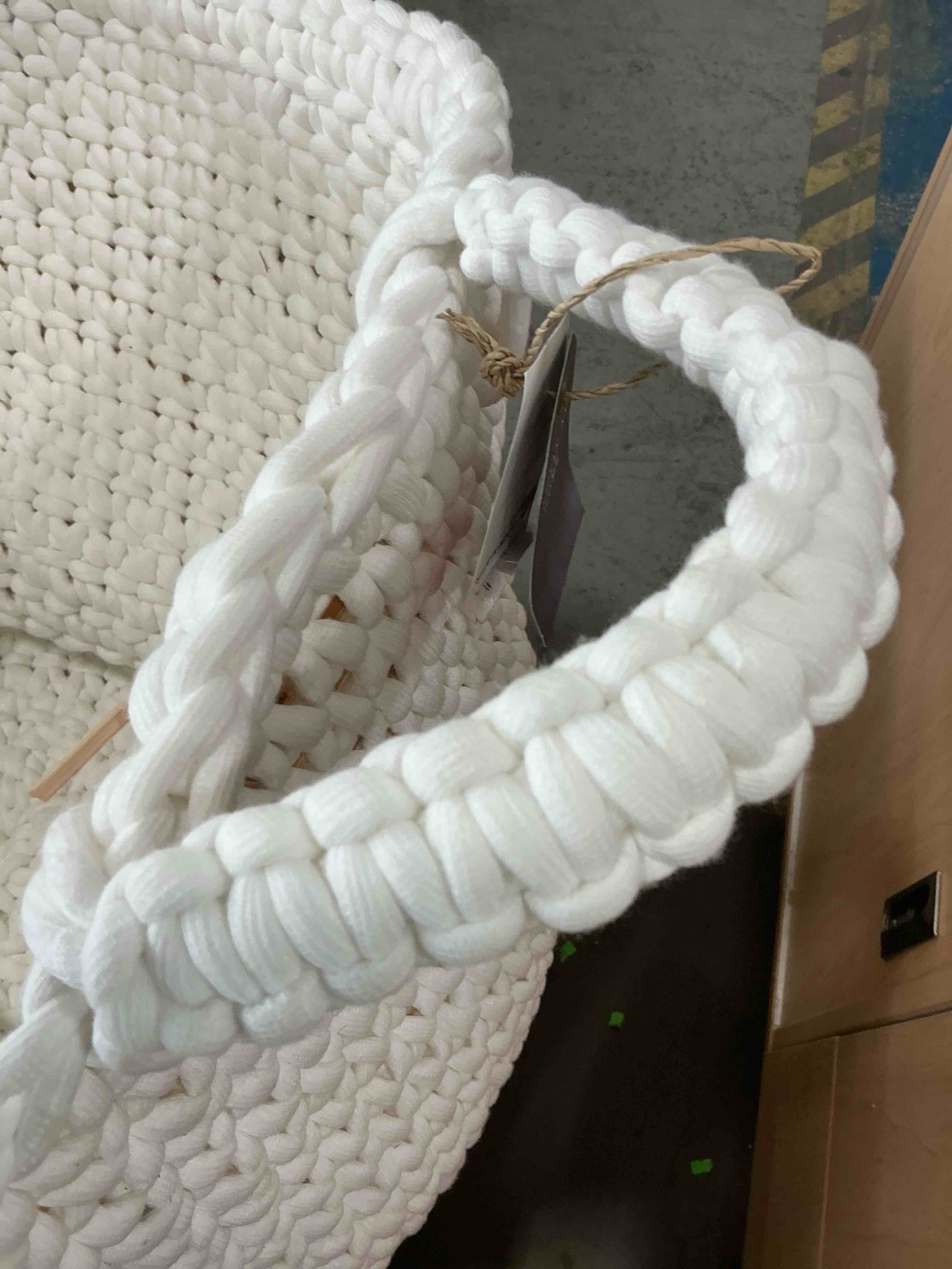 Condition photo showing Brand New for bellar small rope basket,shelf storage baskets for organizing,cute white storage basket,round decorative box for kids,woven rope storage snack storage area decorative boxes aesthetic -9.4’’*7.1’’