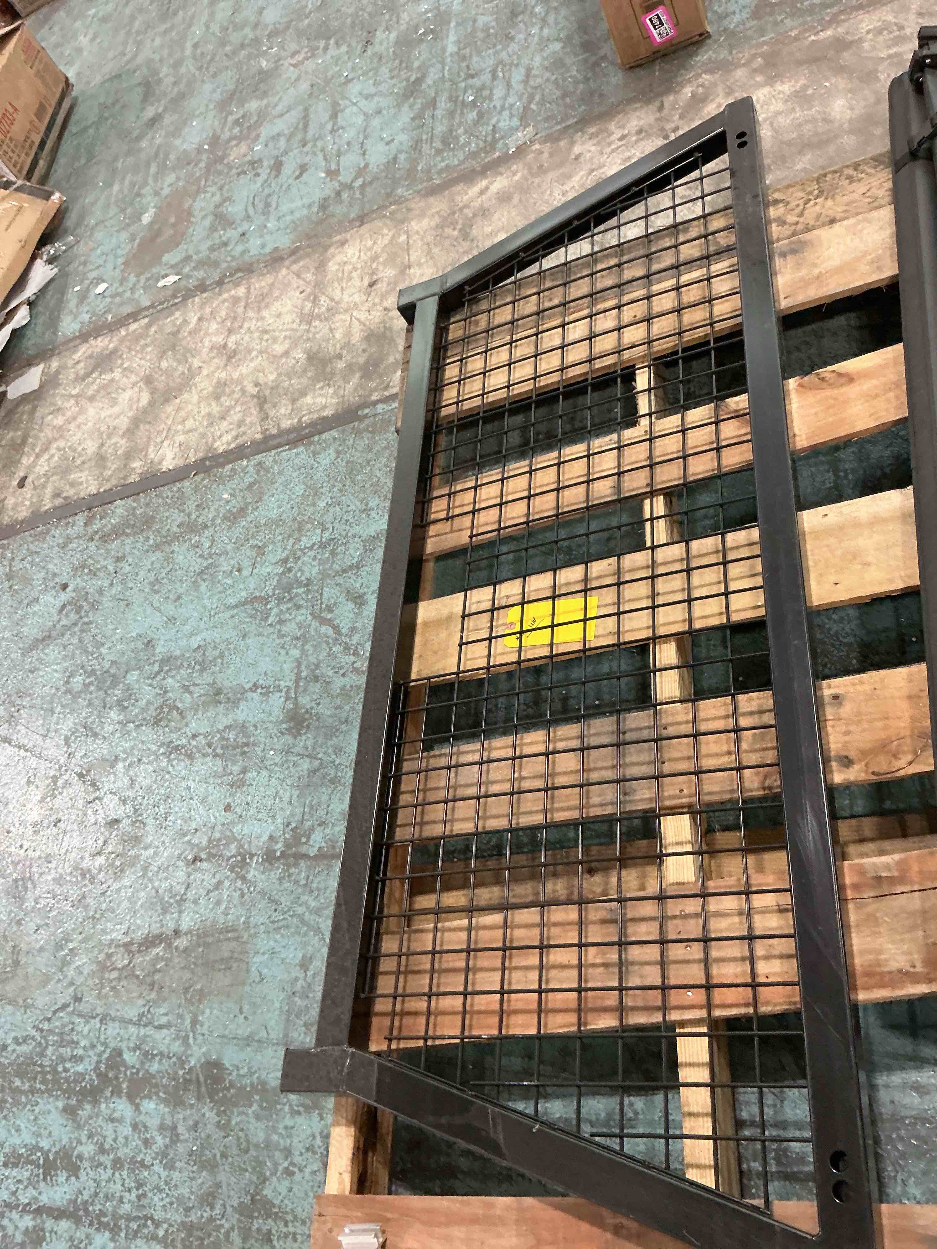 Condition photo showing New/Like New for elevate outdoor adjustable headache rack for pickup truck bed, 63.5"–78.5" wide - steel mesh cab window protector, no-drill stake pocket mount, ladder, lumber, and long cargo support