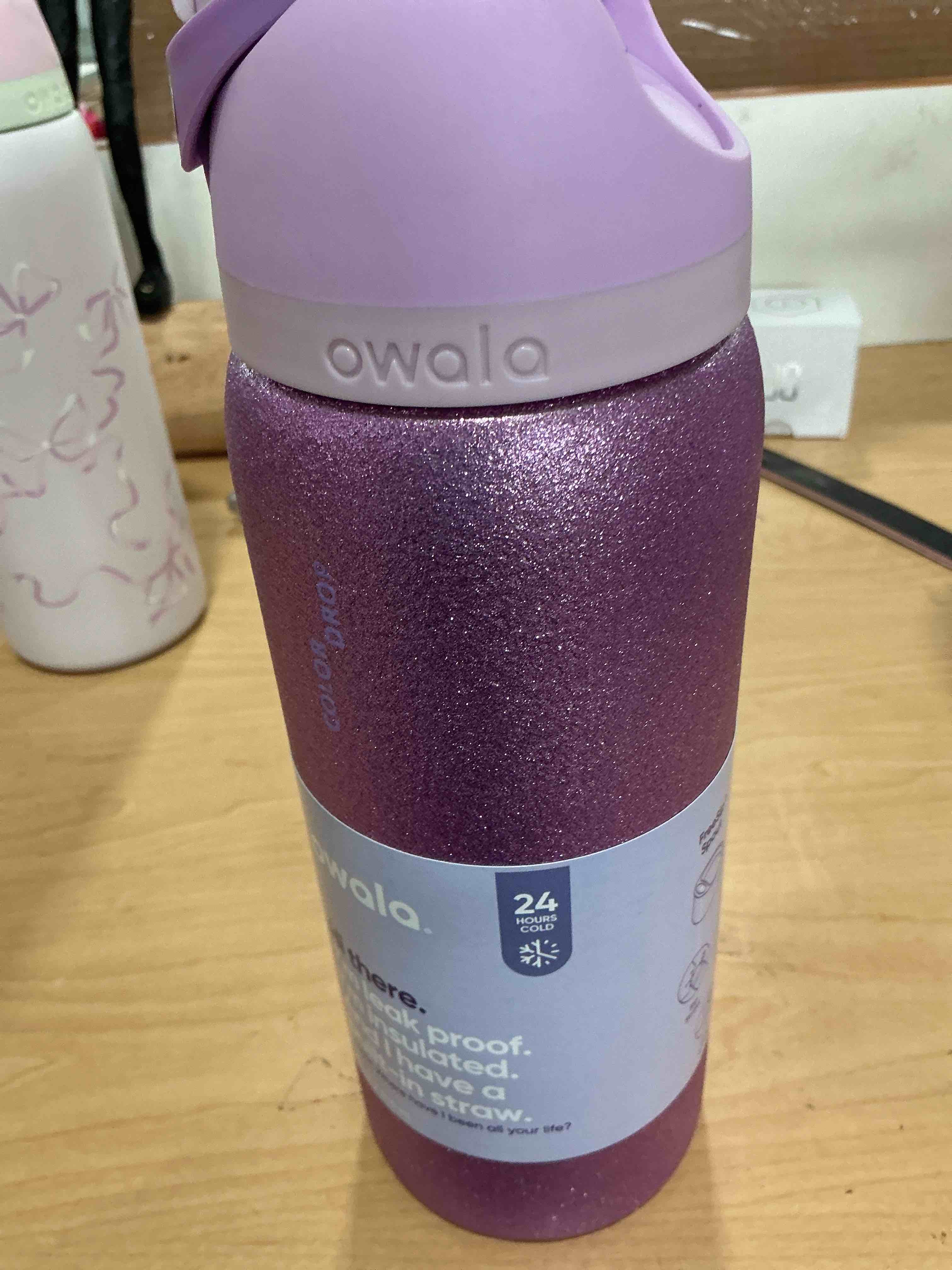 Condition photo showing Brand New for owala wicked freesip insulated stainless steel water bottle with straw for sports and travel, bpa-free sports water bottle, 32 oz, glinda (pink)