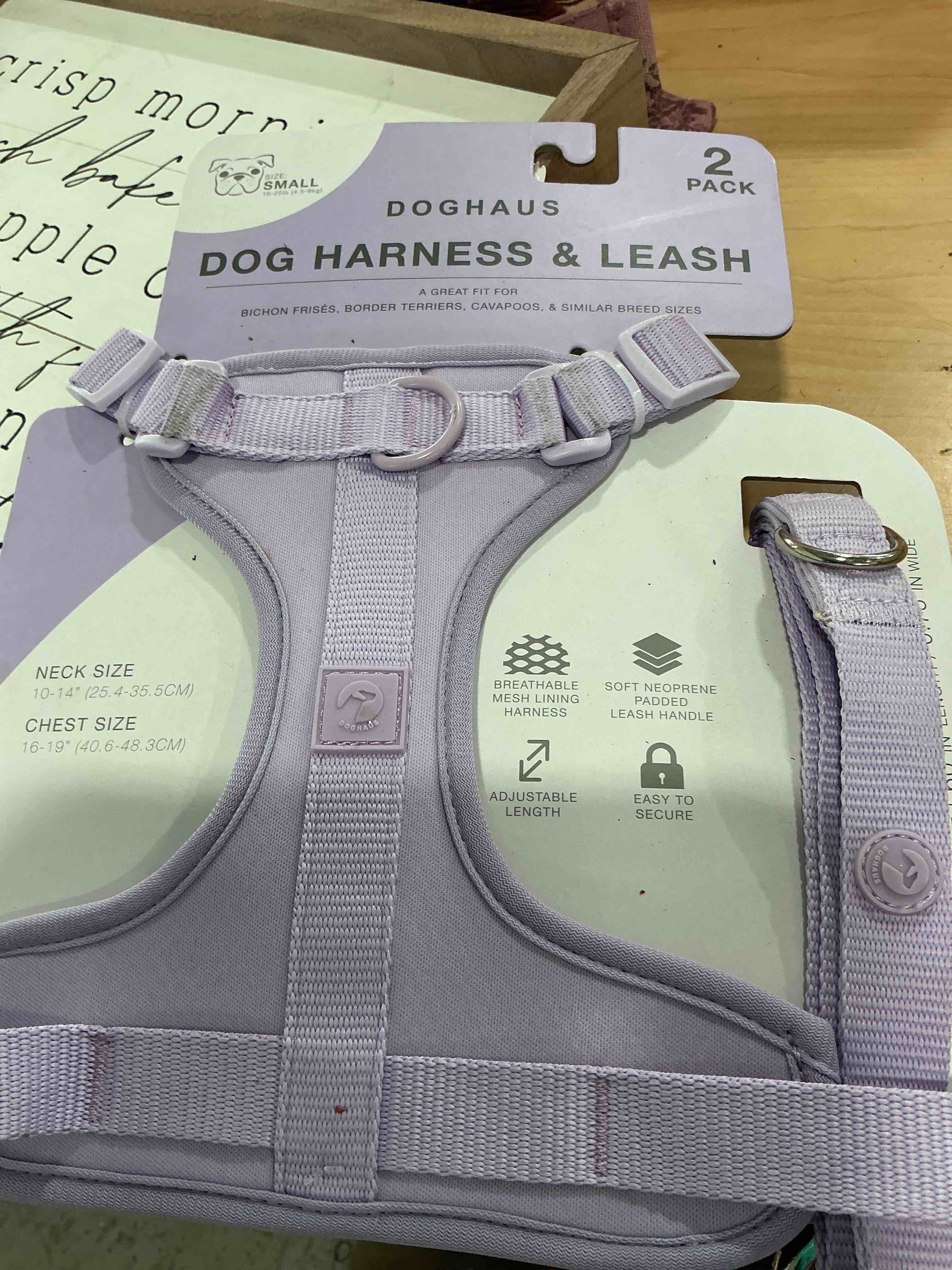 Condition photo showing New/Like New for chede no pull puppy harness and multifunction dog leash set- 8 colors soft adjustable no choke escape proof cute,lightweight pet vest harness for small and medium dog (xxs, purple)