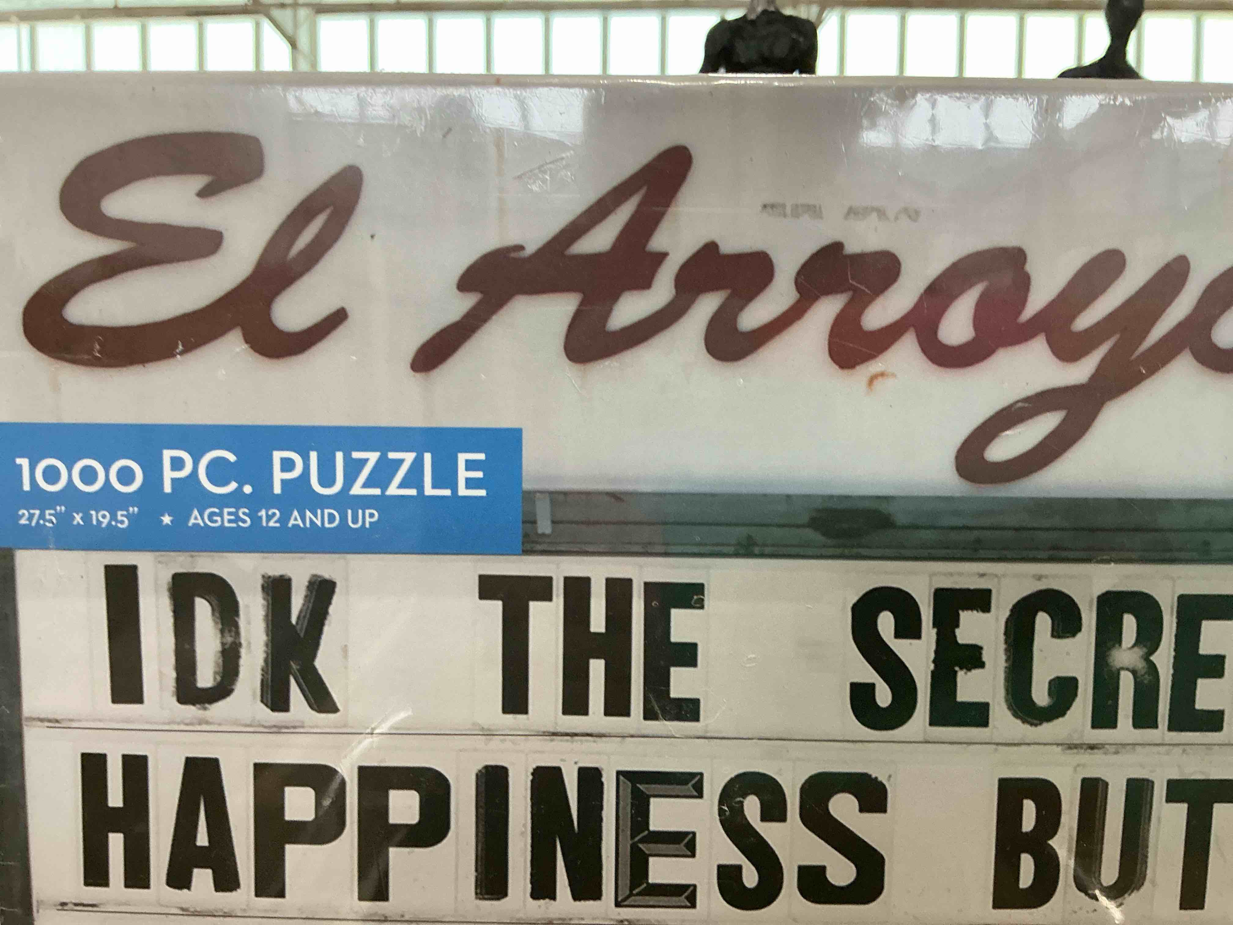 Condition photo showing Brand New for idk the secret to have happiness, but i’ve never been sad at a tex mex restaurant puzzle thousand piece