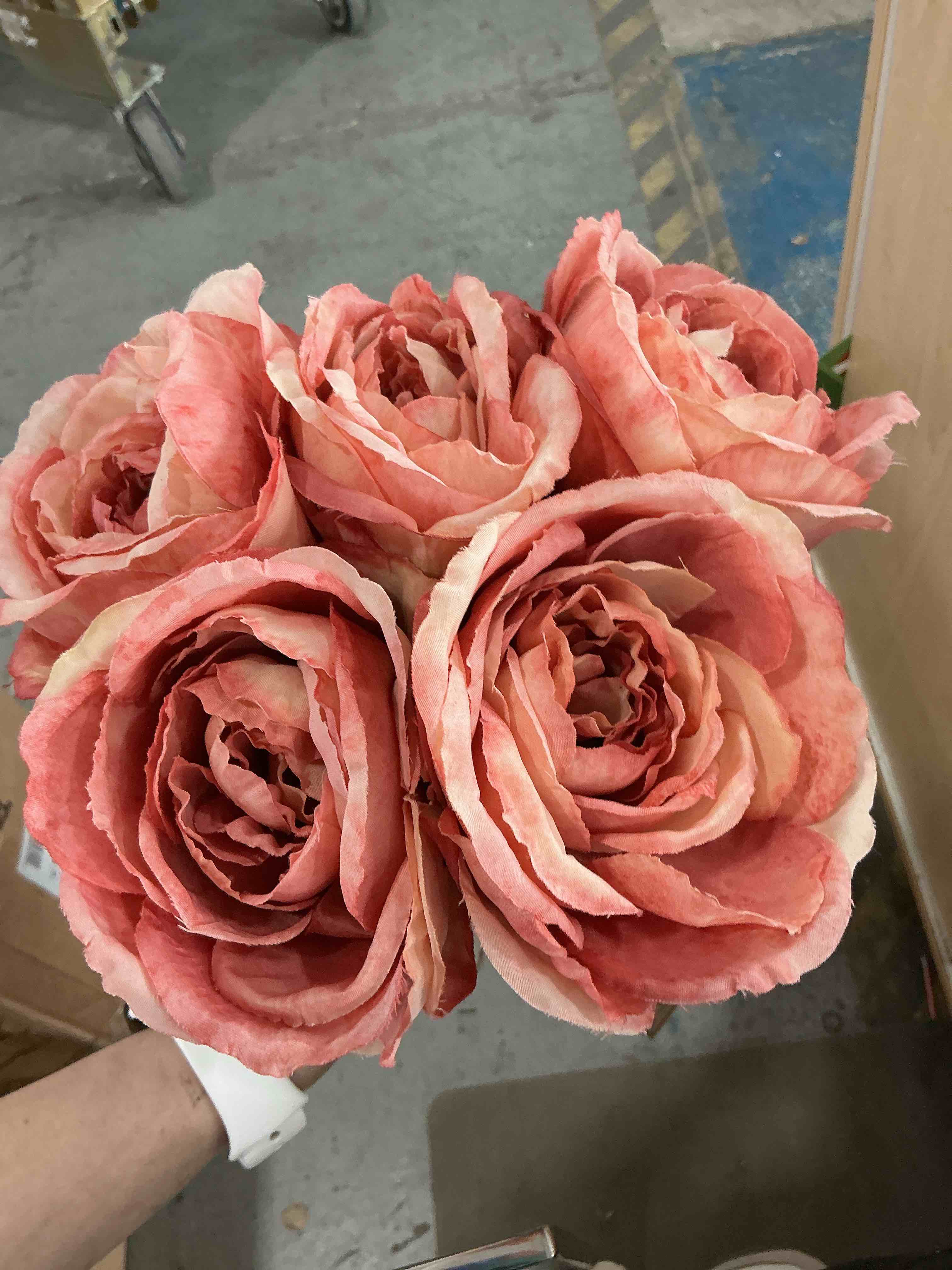 Condition photo showing Brand New for premium pink peonies artificial flowers, fake silk peony flowers with stems, faux florals for wedding bridal bouquets, floral arrangements, table centerpieces, home decorations