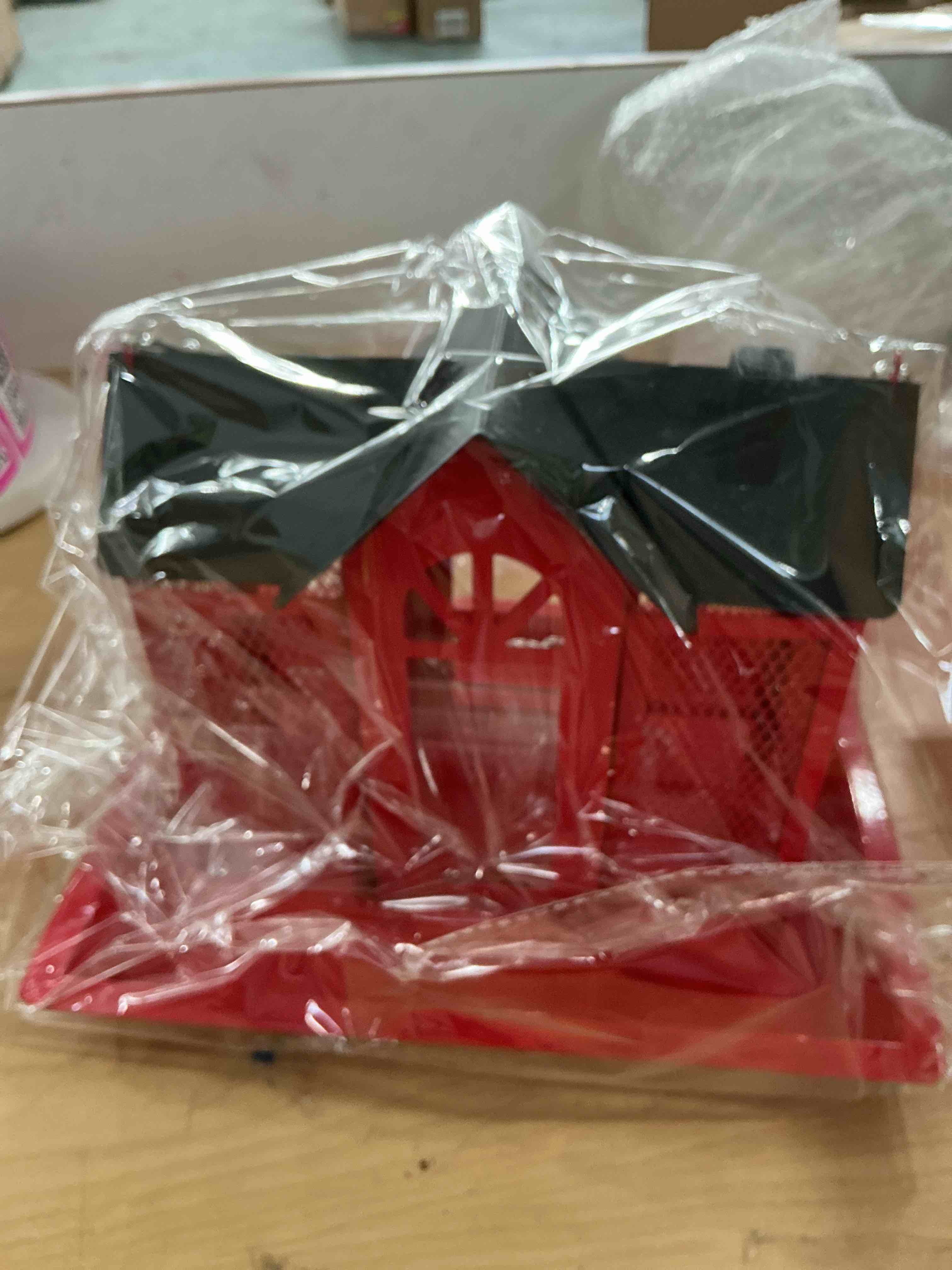 Condition photo showing New/Like New for solar bird feeders house for outdoors hanging, 7lbs large capacity metal wild bird feeder squirrel proof for outside with water cup, cardinal birdfeeder birdhouses gift for bird lovers (red)