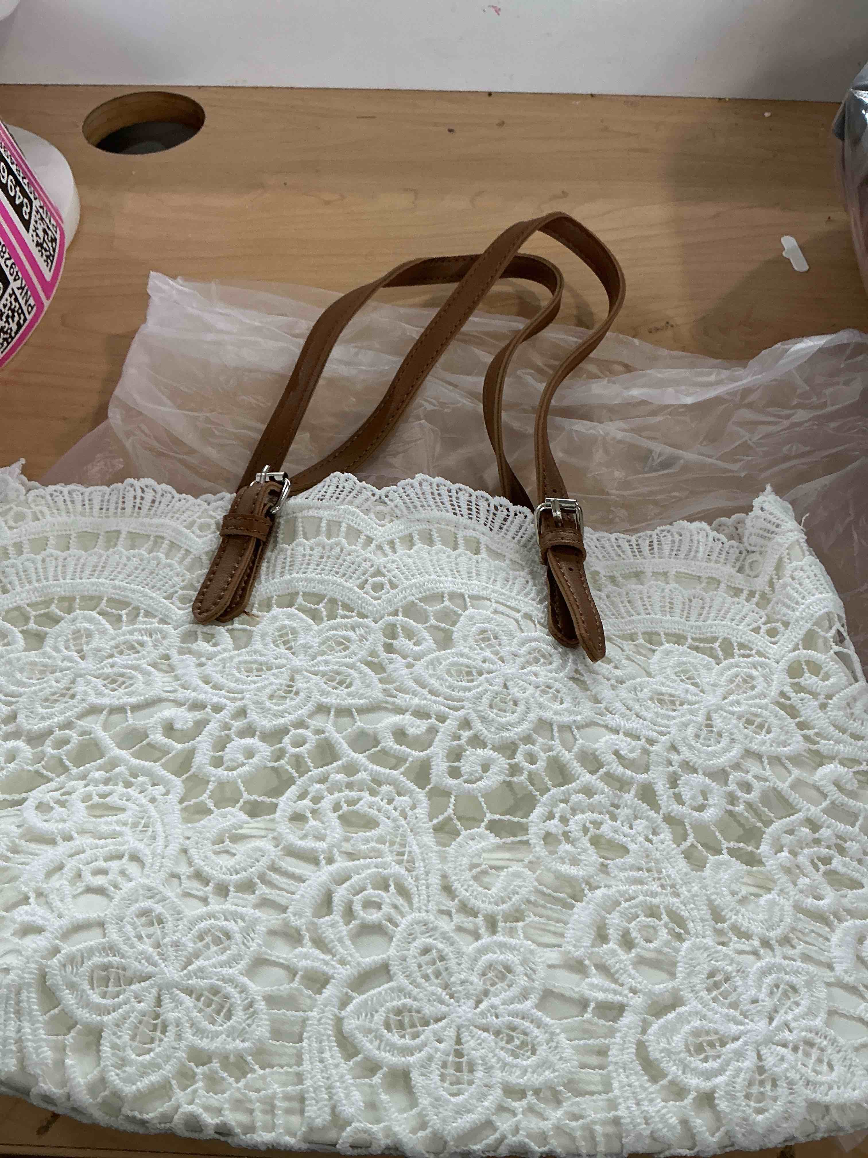 Condition photo showing New/Like New for crochet beach bags for women, & leak-proof lining, shoulder bags for summer vacation
