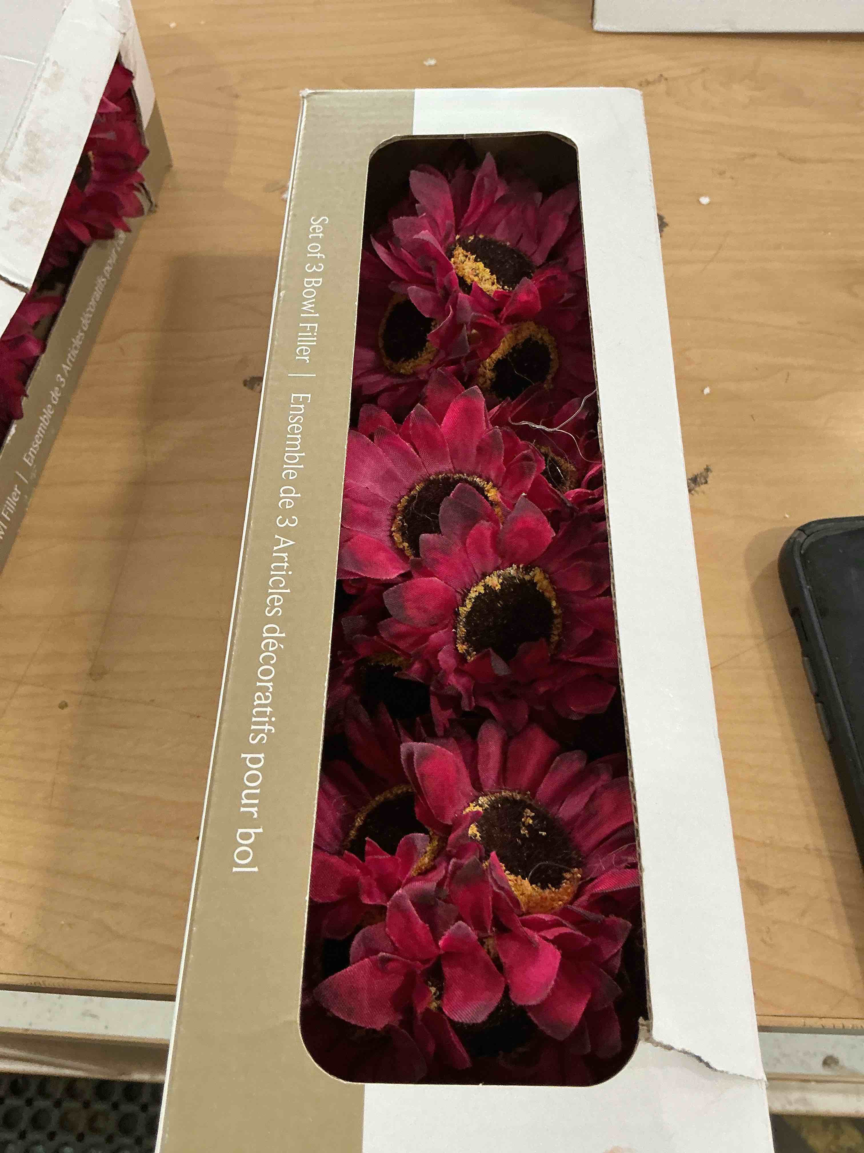 Condition photo showing New/Like New for pink winlyn set of 3 artificial sunflowers metal pot centerpiece farmhouse sunflowers floral arrangements with rectangle wooden planter 11" for rustic wedding spring summer home kitchen table shelf déco(rpink )