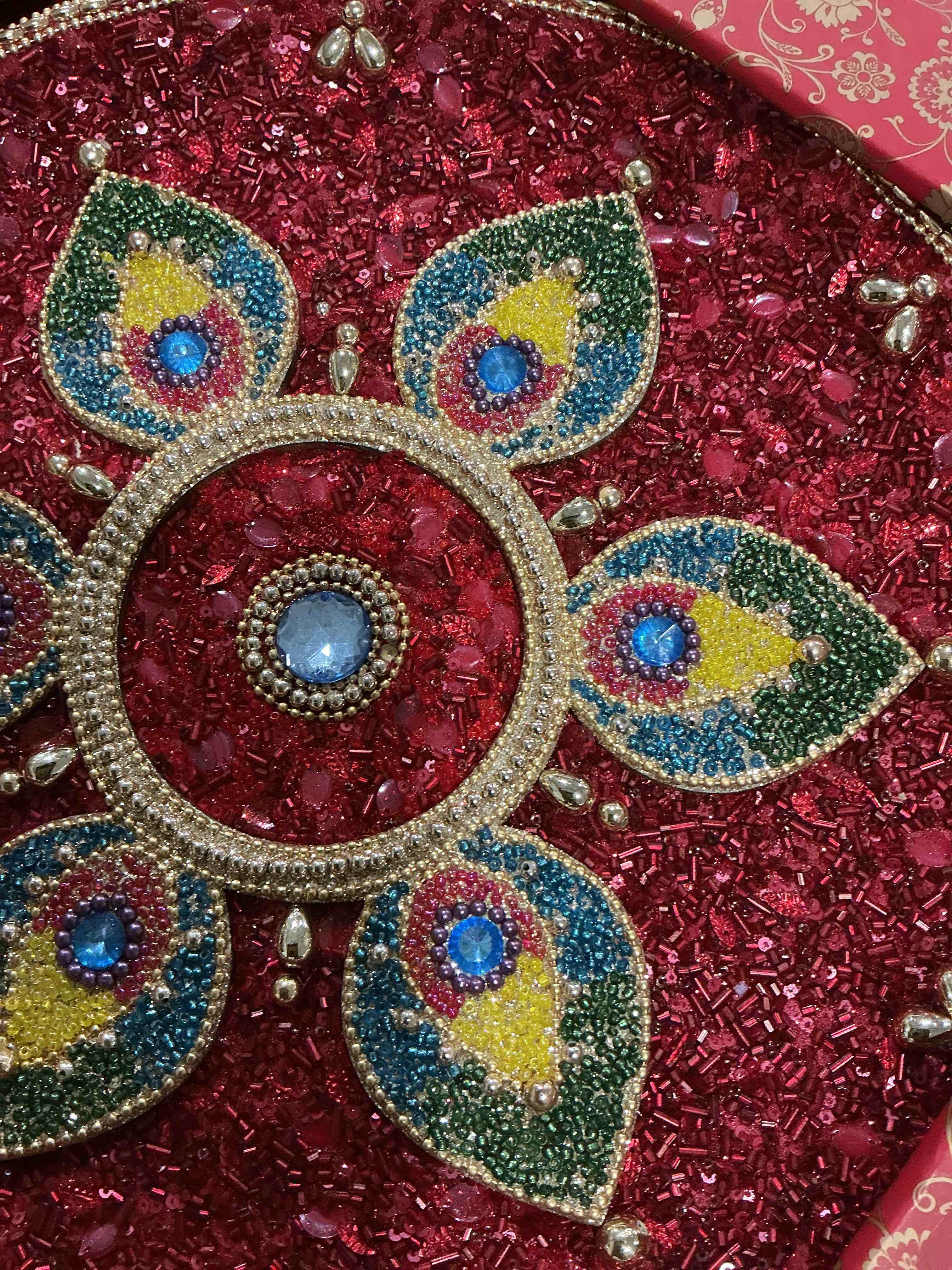Condition photo showing New/Like New for happy diwali. worship plate 