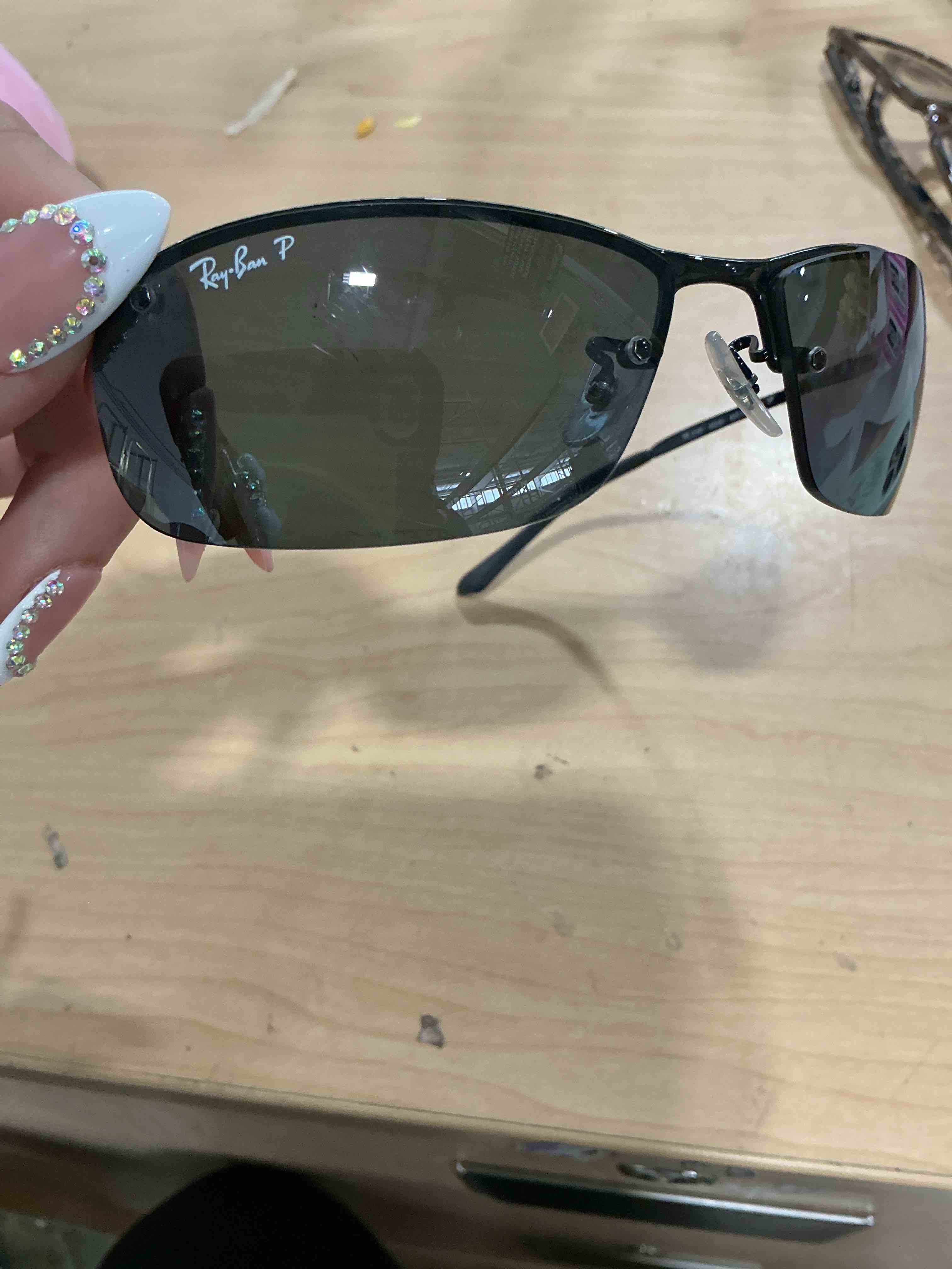 Condition photo showing New/Like New for ray-ban mens rb3183 rectangular sunglasses