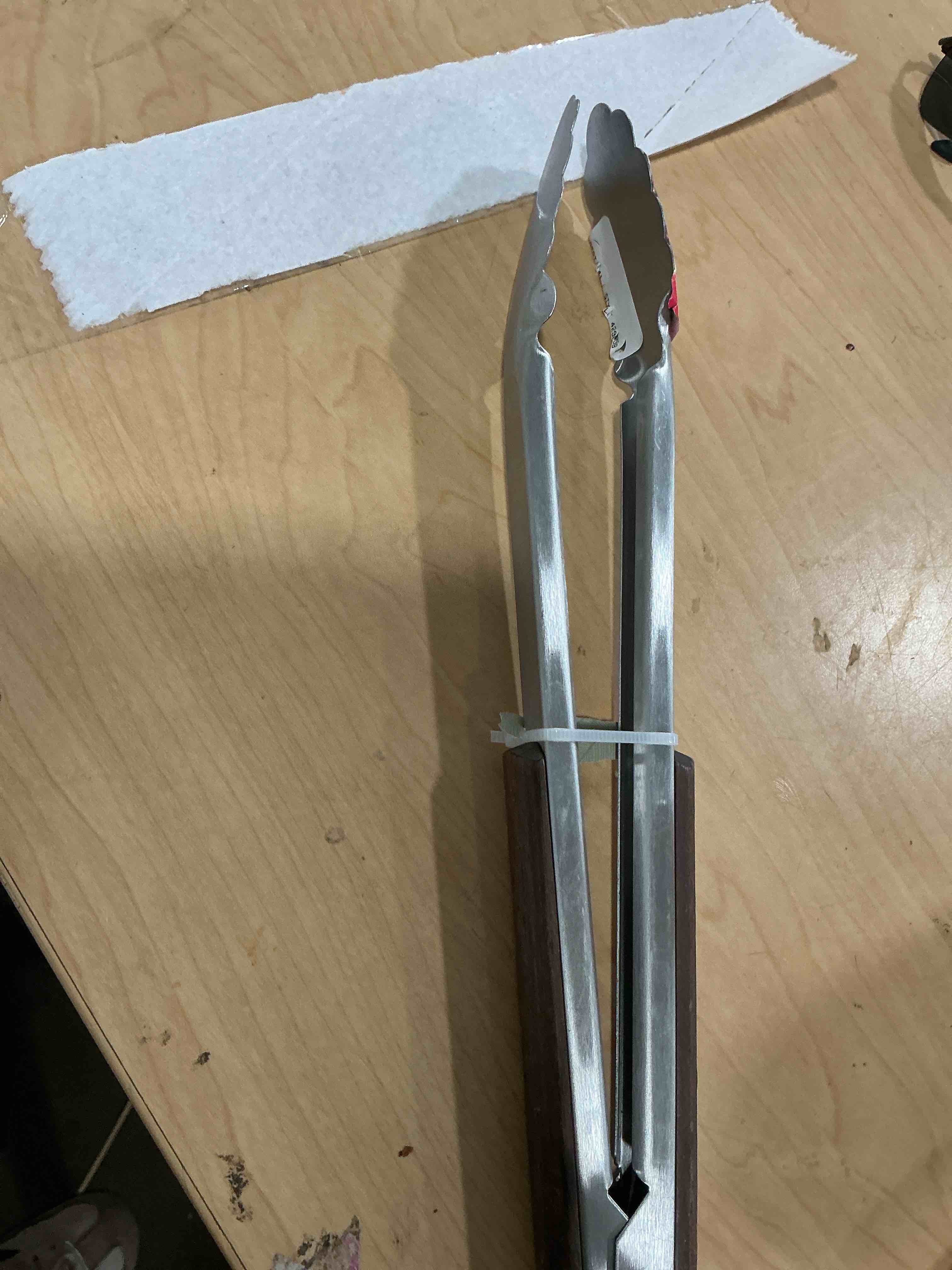 Condition photo showing New/Like New for h&zebrabro food tongs with wood tip, salad tong for cooking, serving, grill, kitchen tongs stainless steel handle, kitchen tools set (small)