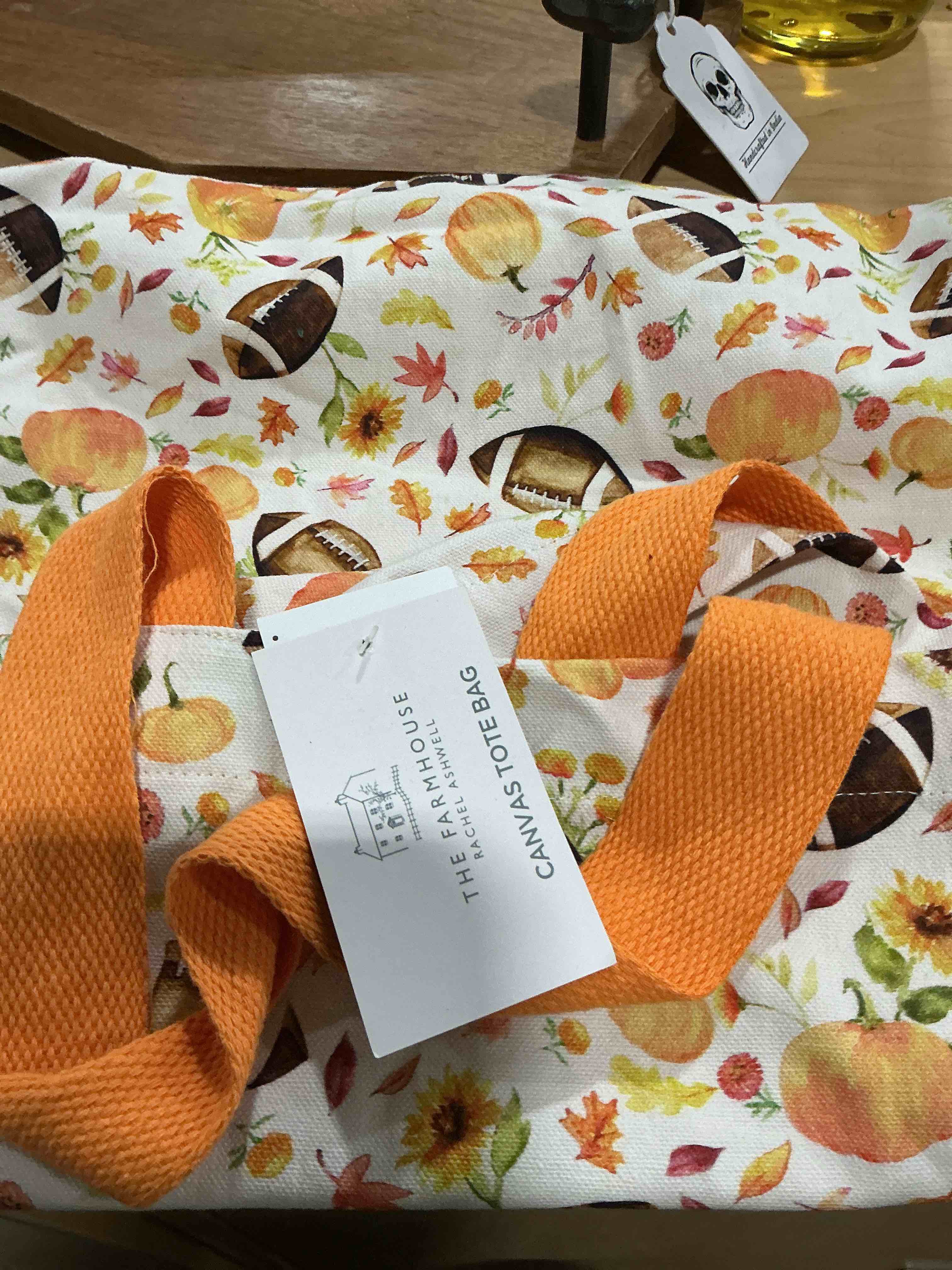 Condition photo showing New/Like New for available premium canvas reusable tote gift bags,made of natural canvas with handle,work,diy,shopping(1 pack)