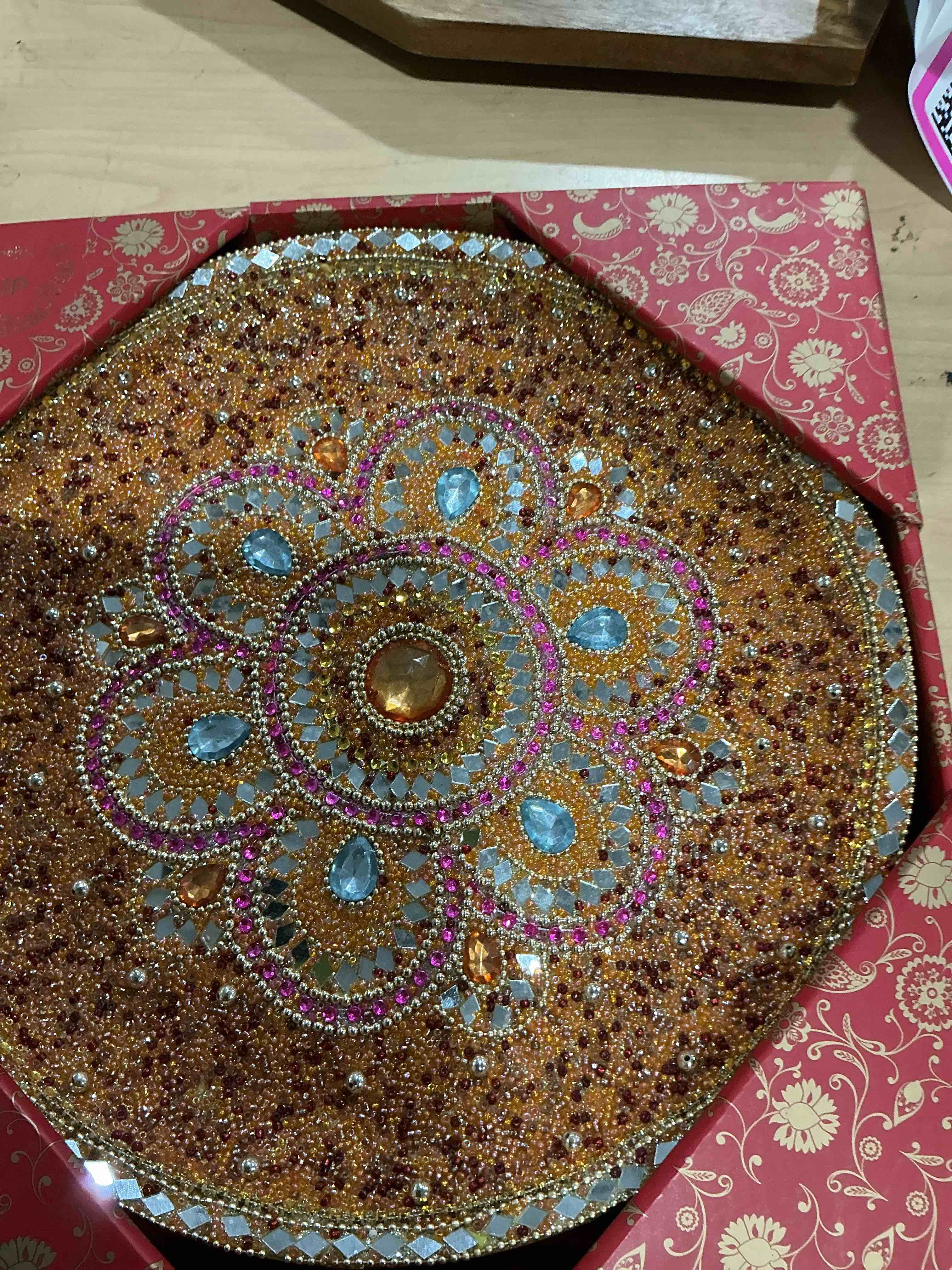 happy diwali worship plate